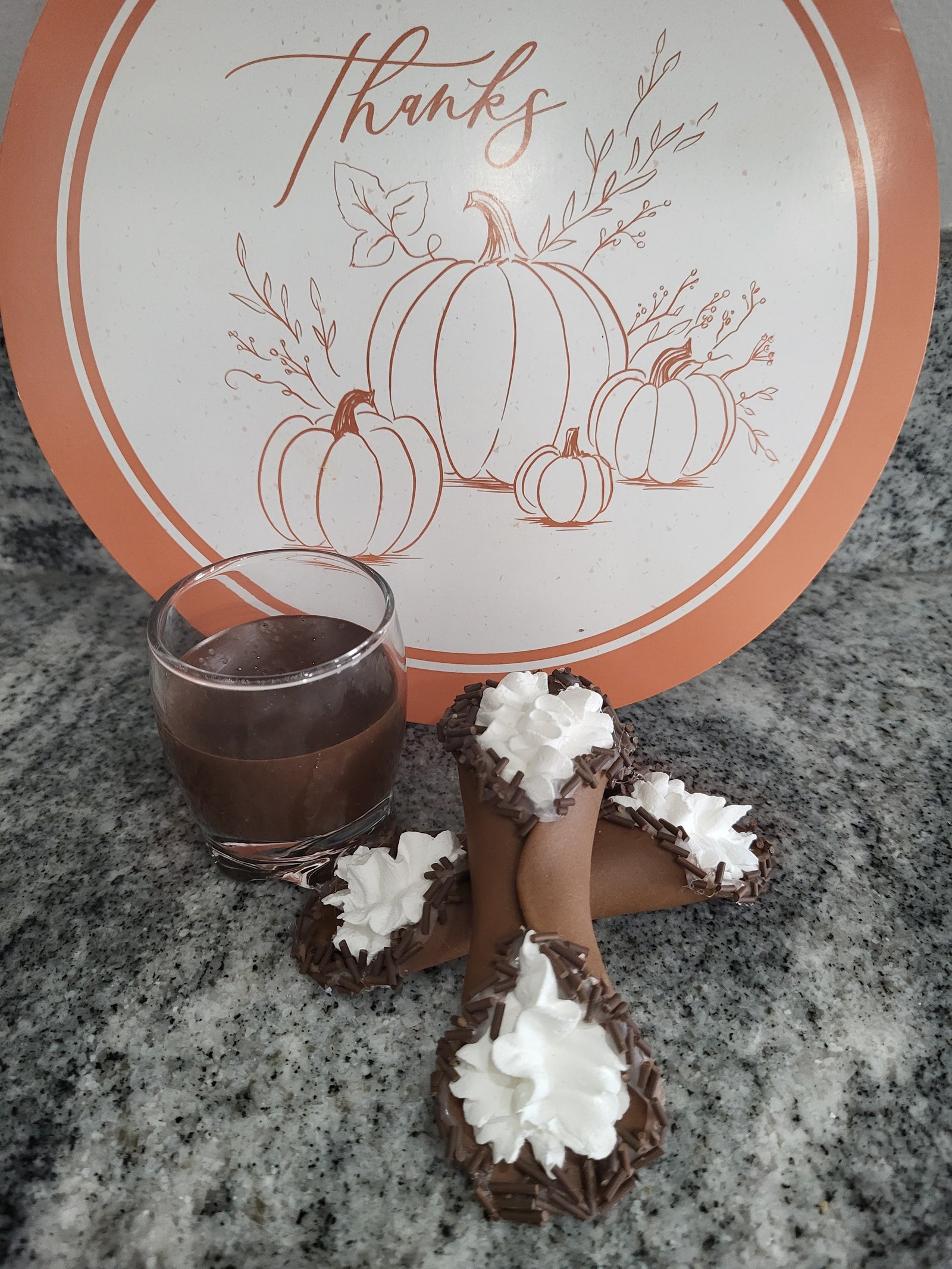 Pip Posh Designs Faux Sweet Decor Mini Chocolate Milk & Chocolate Cannoli Bundle Bakery Collection