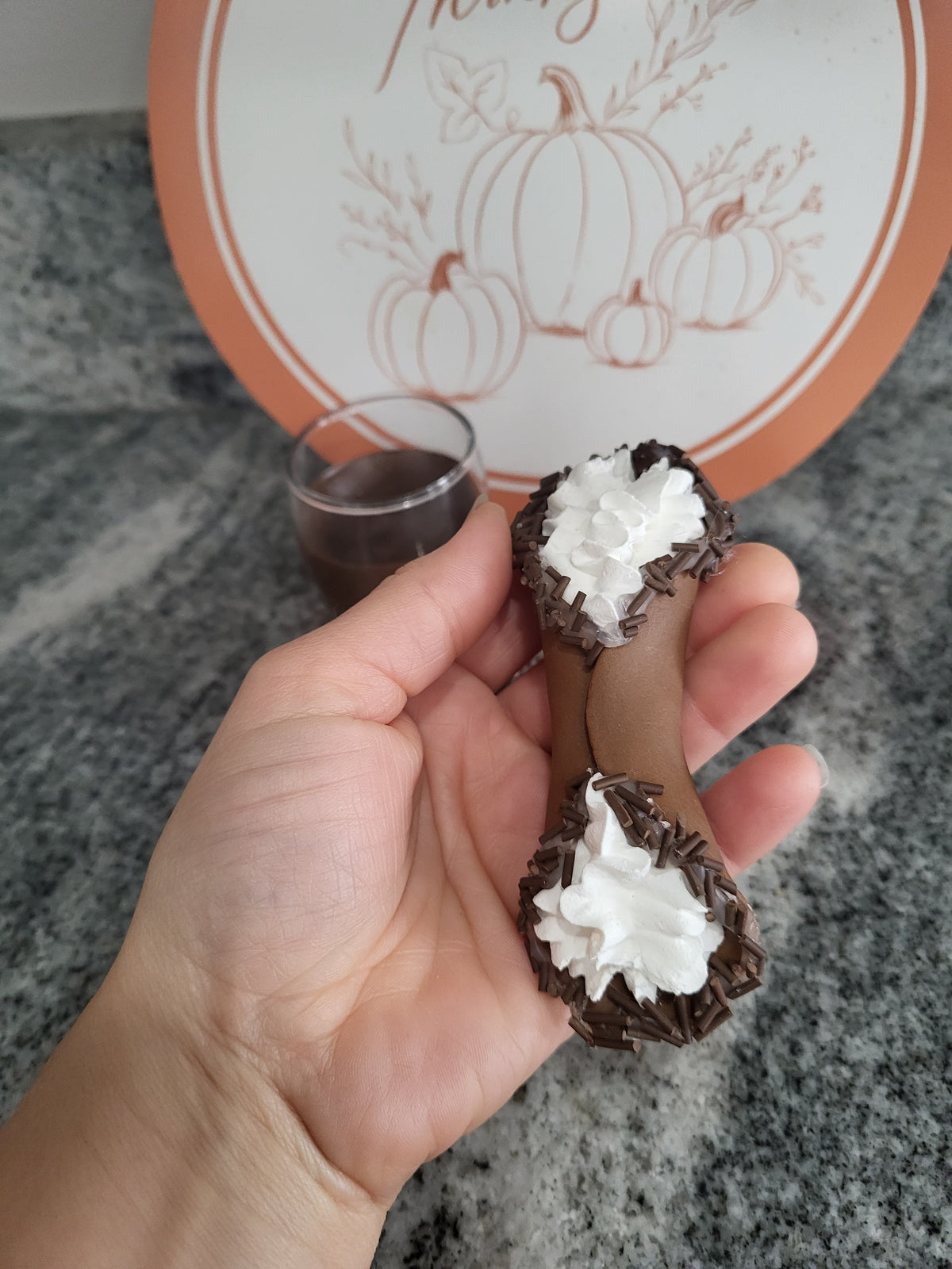 Pip Posh Designs Faux Sweet Decor Mini Chocolate Milk &amp; Chocolate Cannoli Bundle Bakery Collection