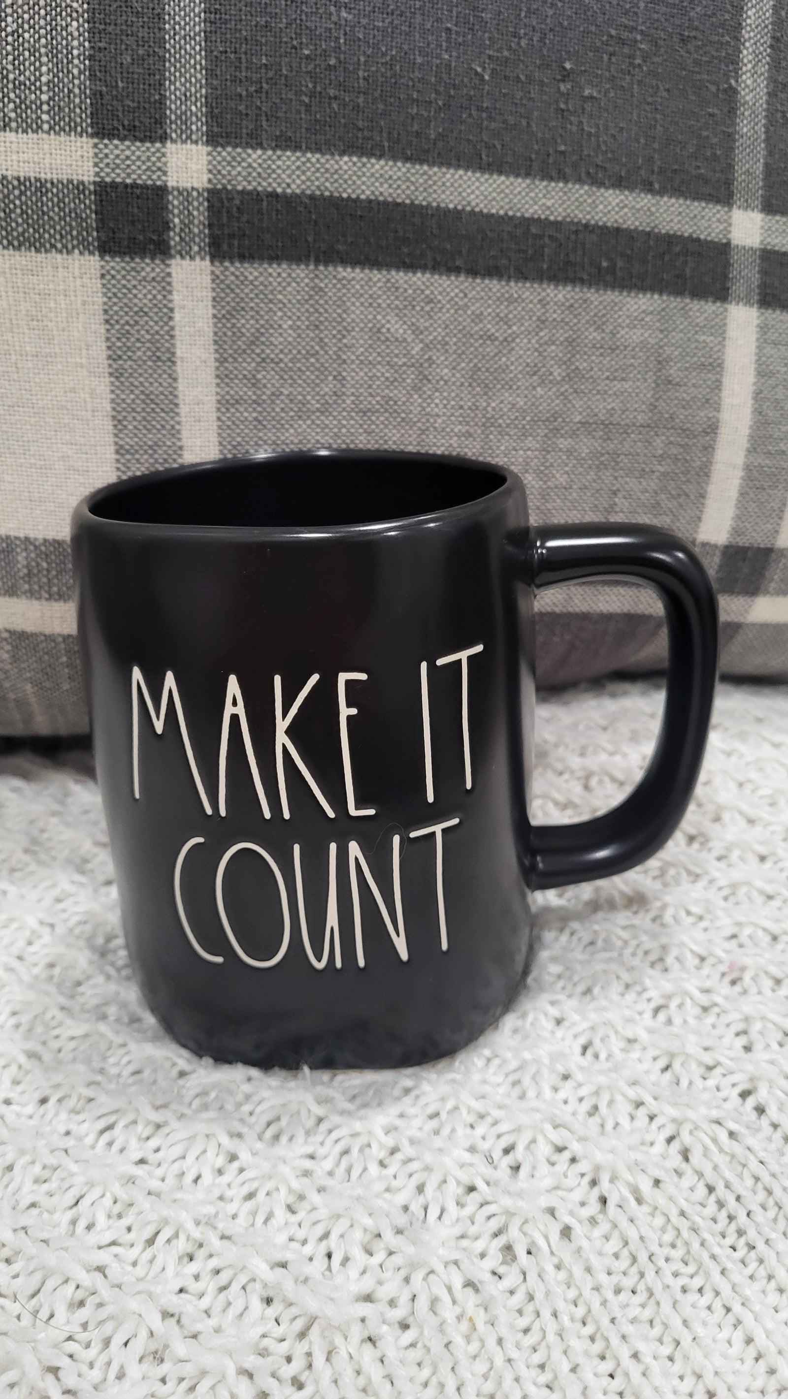 Rae Dunn "Make It Count" Black Mug Collection