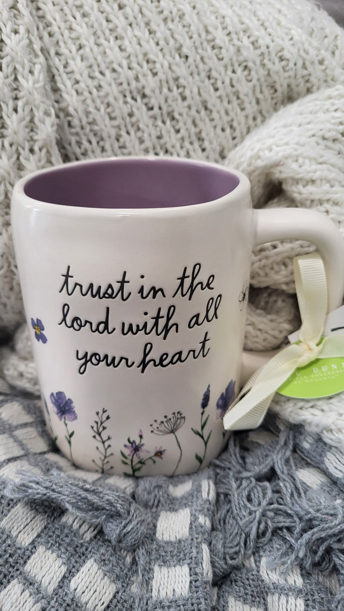 Rae Dunn &quot;Trust In The Lord With All Your Heart&quot; Double Sided Mug Faith Collection