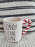 Rae Dunn "Candy Cane Lane" Peppermint Handle Mug Holiday Collection