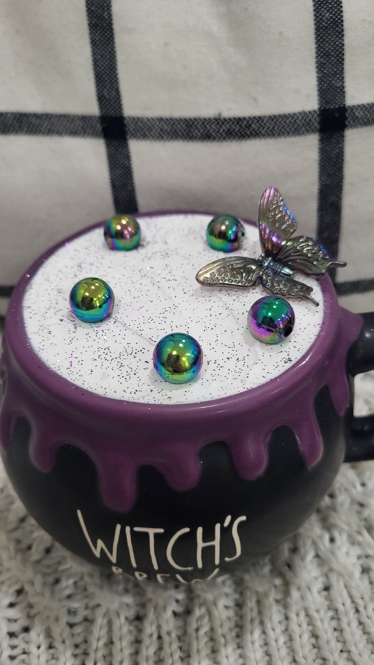 Rae Dunn Witch&#39;s Brew Black Cauldron &amp; Pip Posh Design Faux Sweet Décor Topper Cauldron Collection