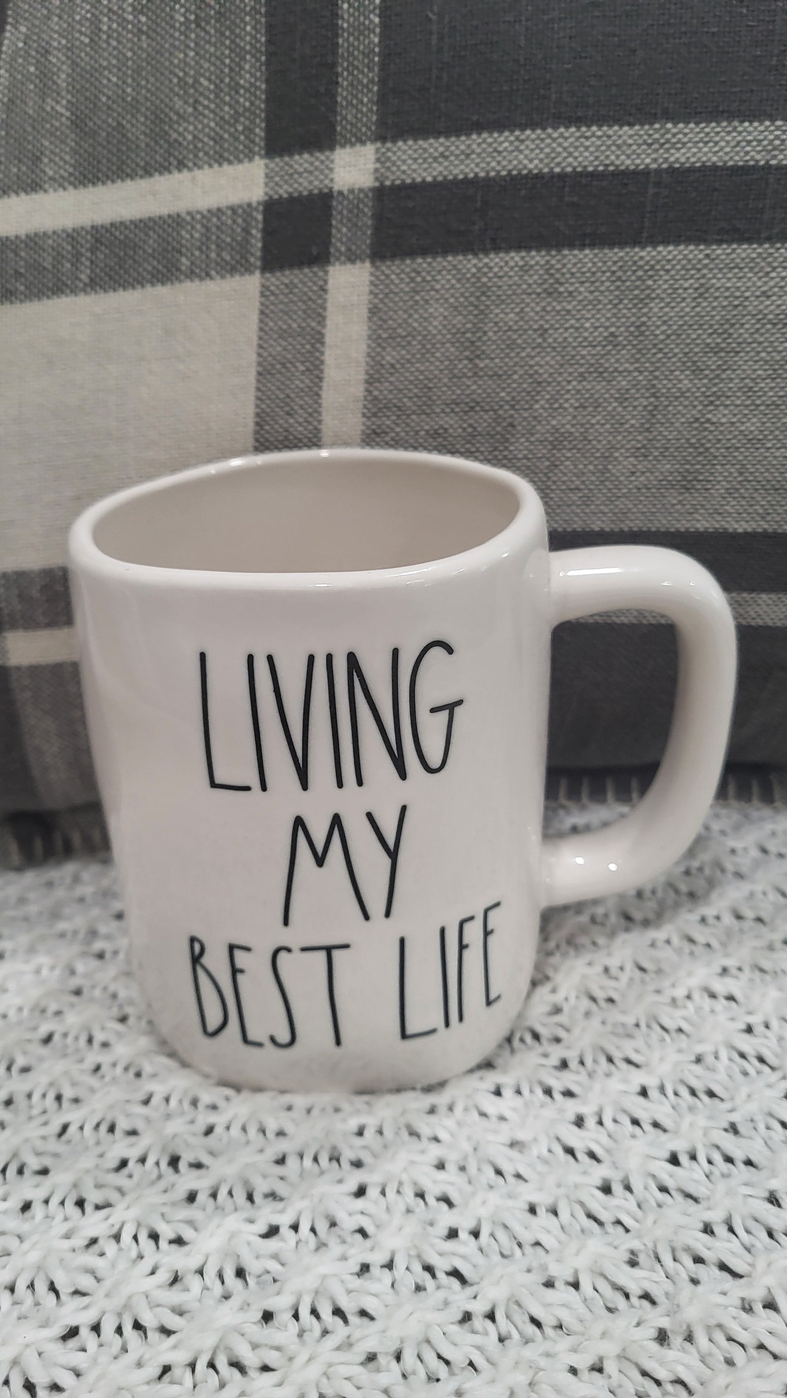 Rae Dunn "Living My Best Life" White Mug Collection
