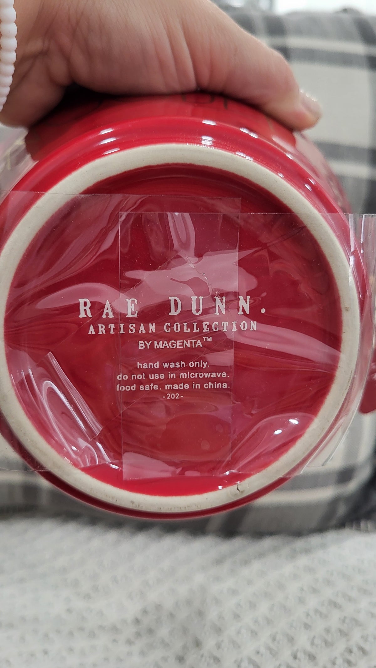 Rae Dunn &quot; Noodles&quot; Red Bowl &amp; Chopstick Set