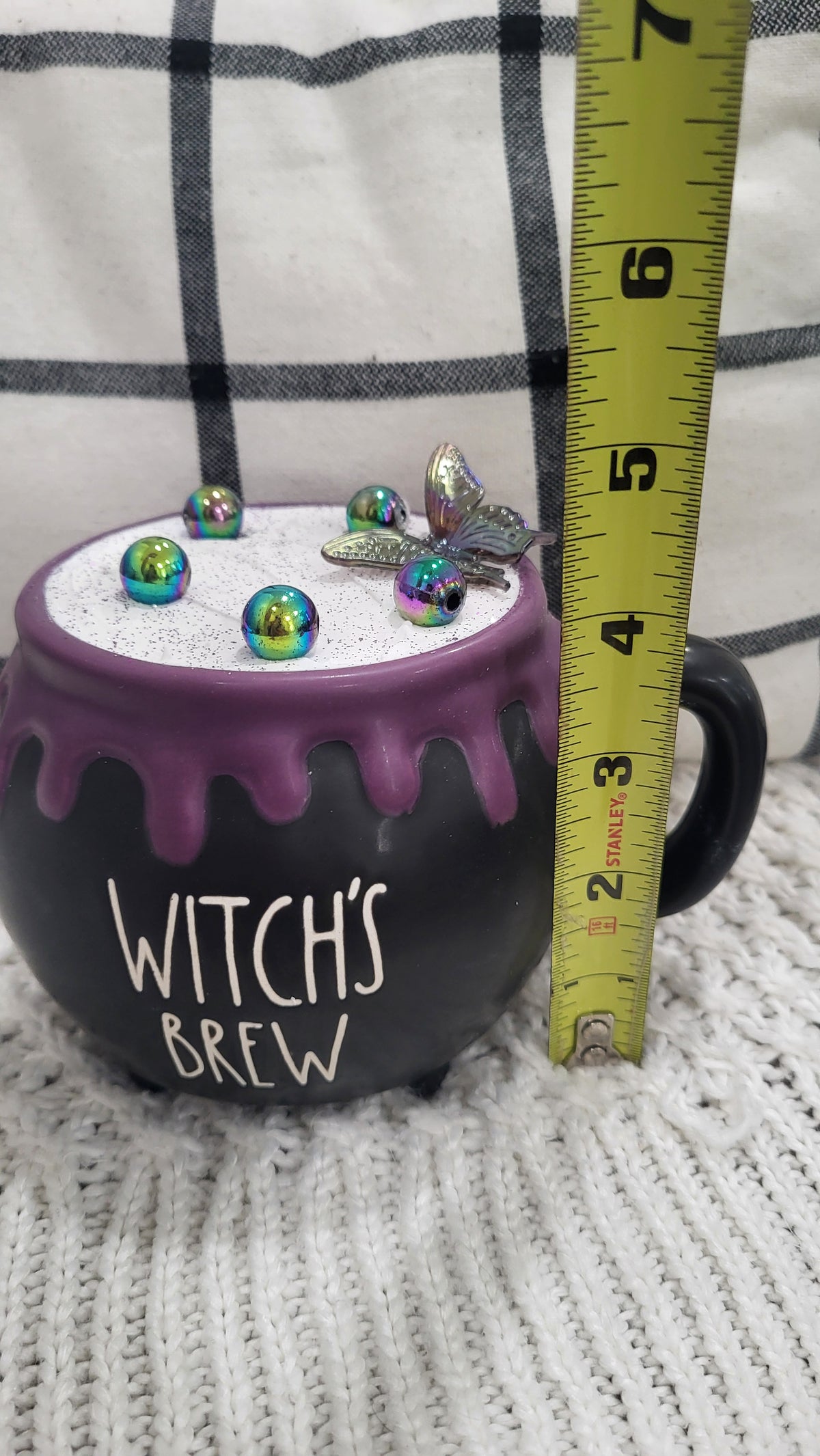 Rae Dunn Witch&#39;s Brew Black Cauldron &amp; Pip Posh Design Faux Sweet Décor Topper Cauldron Collection