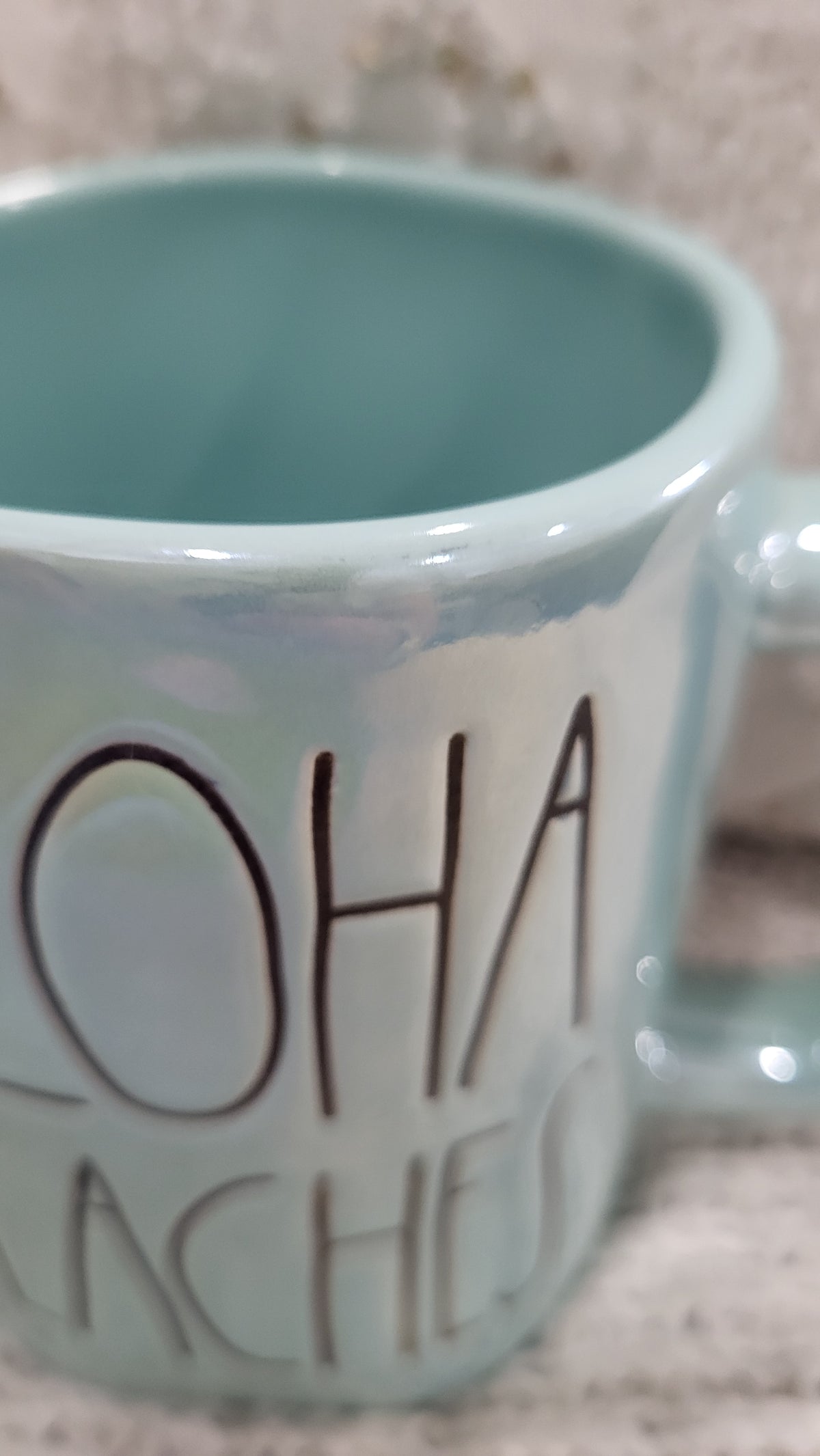 Rae Dunn &quot;Aloha Beaches&quot; Blue Iridescent Mug Collection