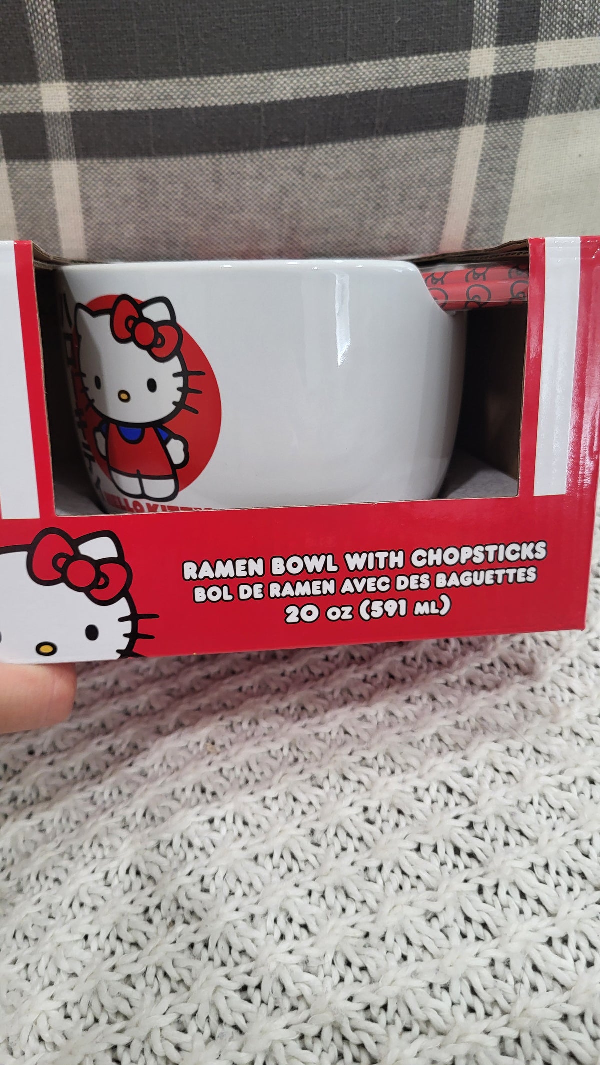 Hello Kitty 20 oz Ramen Bowl &amp; Chopsticks Set HK Collection