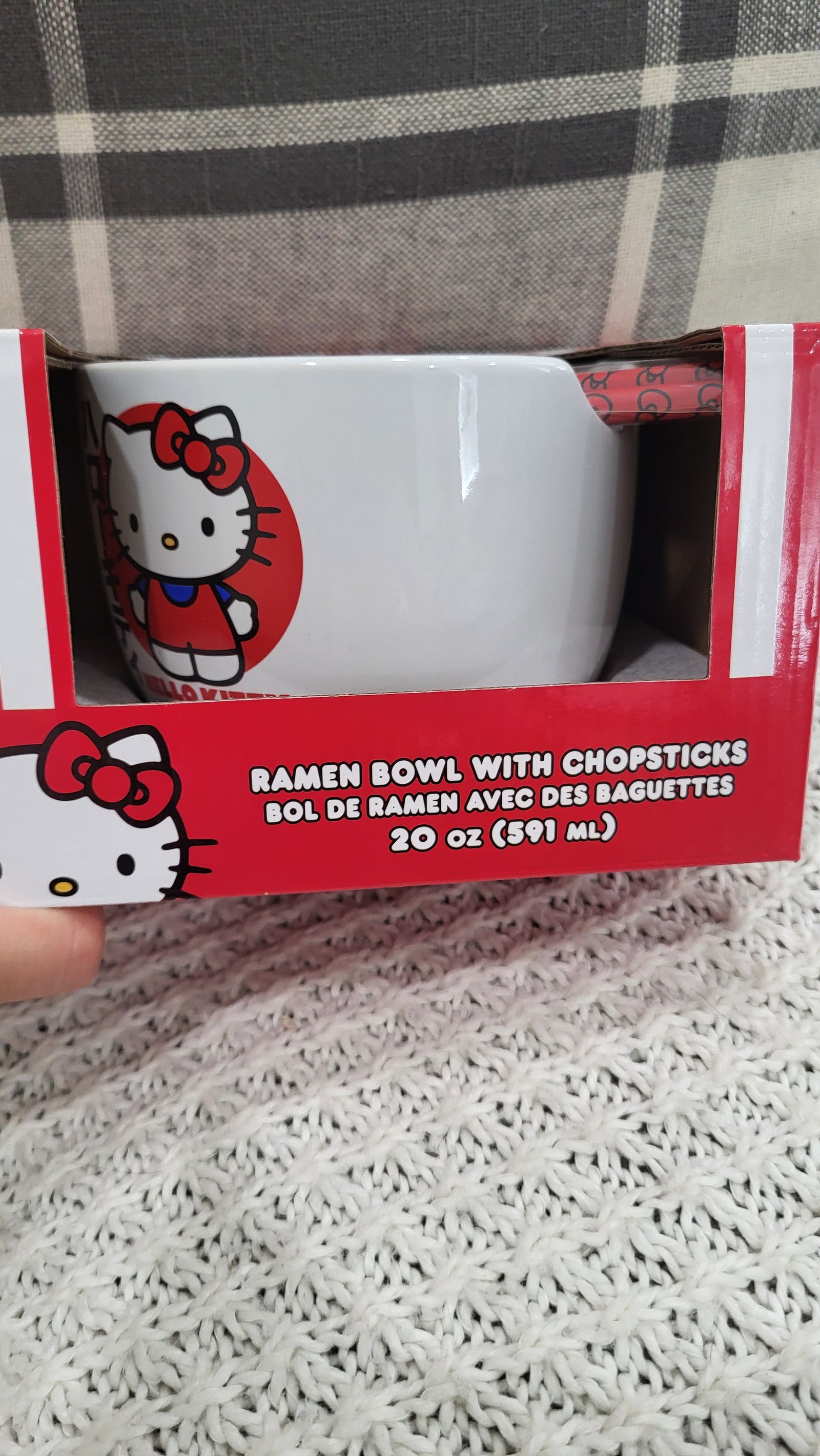 Hello Kitty 20 oz Ramen Bowl & Chopsticks Set HK Collection