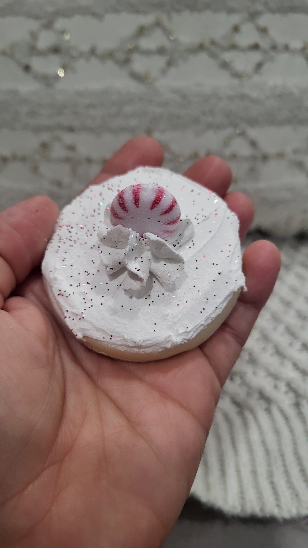 Pip Posh Design Faux Sweet Décor White Whipped Peppermint Sugar Cookies Set Of 4 Holiday Collection