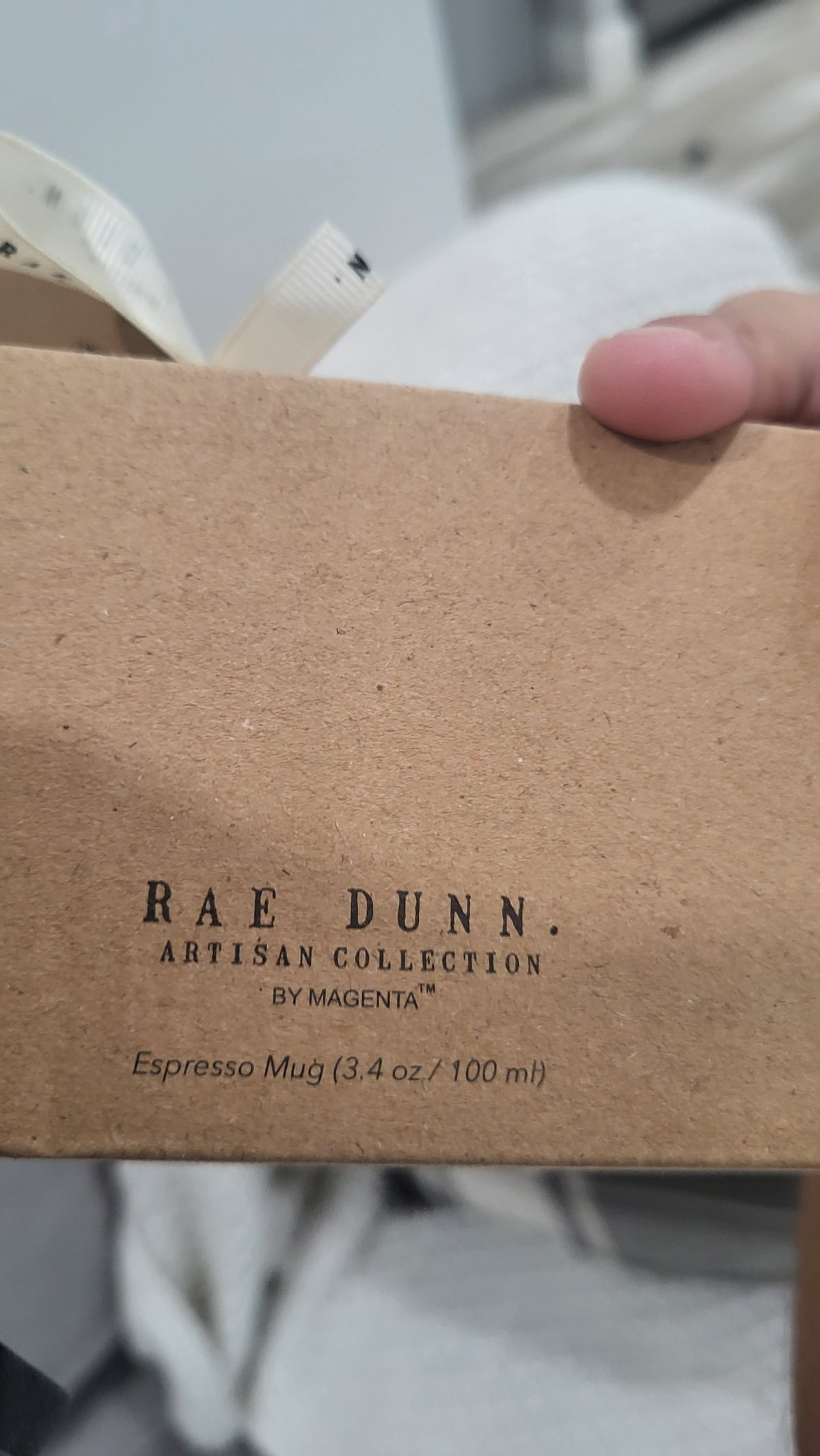 Rae Dunn &quot;Mini White Sip, Gulp Drink, Slurp Espresso Mug Set of 4