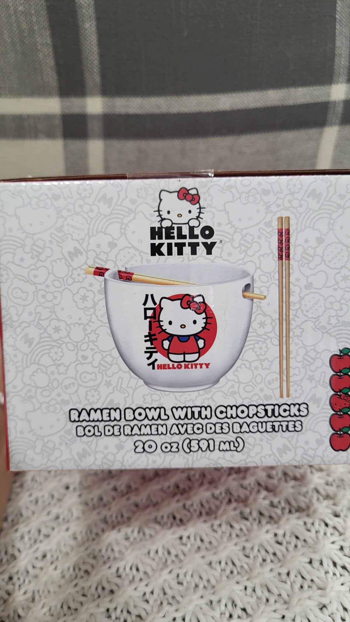 Hello Kitty 20 oz Ramen Bowl &amp; Chopsticks Set HK Collection