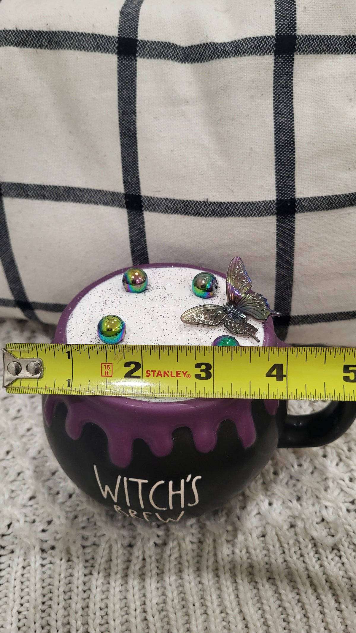 Rae Dunn Witch&#39;s Brew Black Cauldron &amp; Pip Posh Design Faux Sweet Décor Topper Cauldron Collection