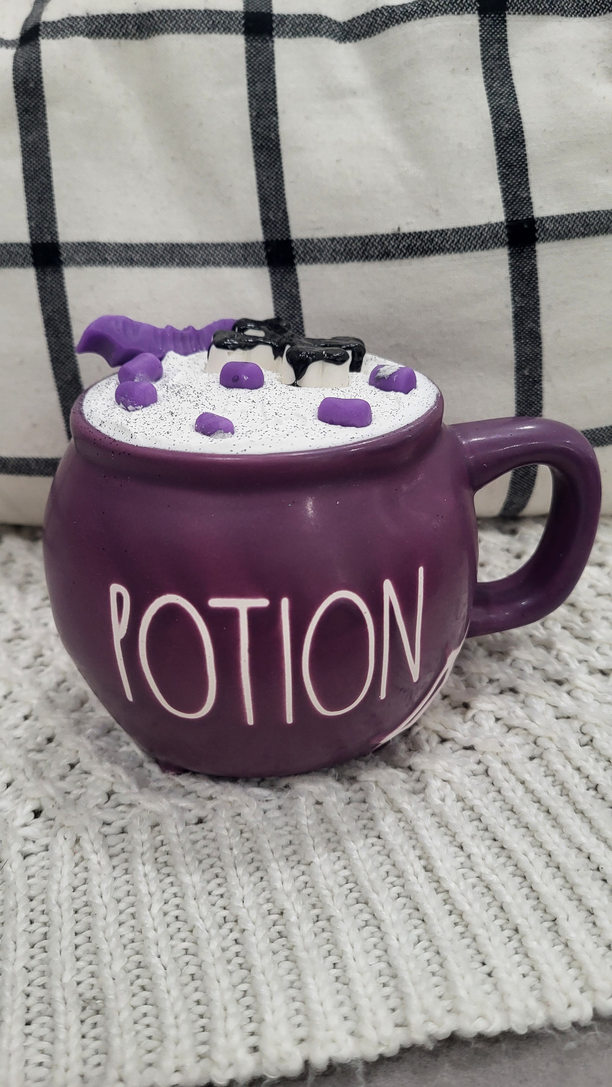 Rae Dunn Potion Purple Cauldron & Pip Posh Design Faux Sweet Décor Cauldron Collection