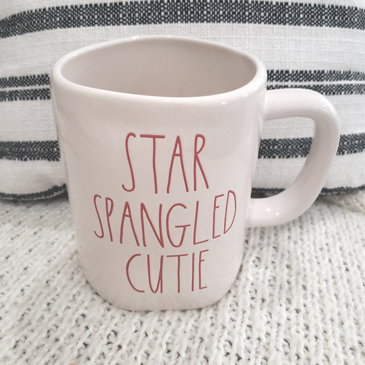 Rae Dunn &quot;Star Spangle Cutie&quot; White Mug Collection