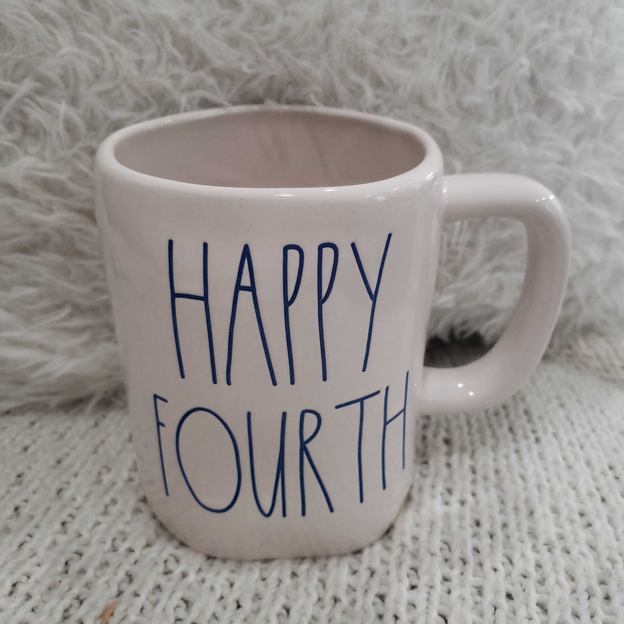 Rae Dunn "Happy Fourth" White Mug Collection