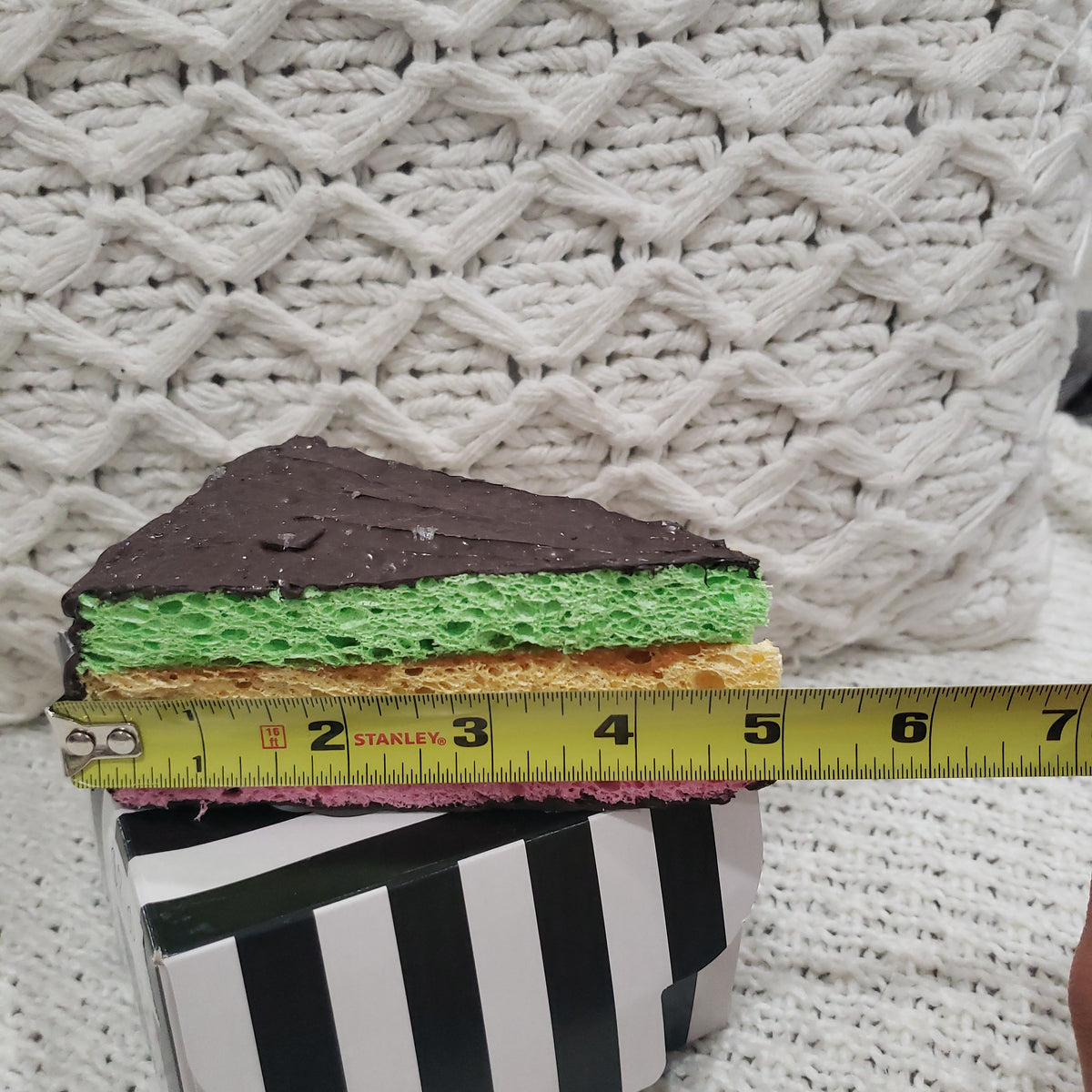 Pip Posh Design Faux Sweet Décor Rainbow 7 Layer Slice Cake Dessert Collection