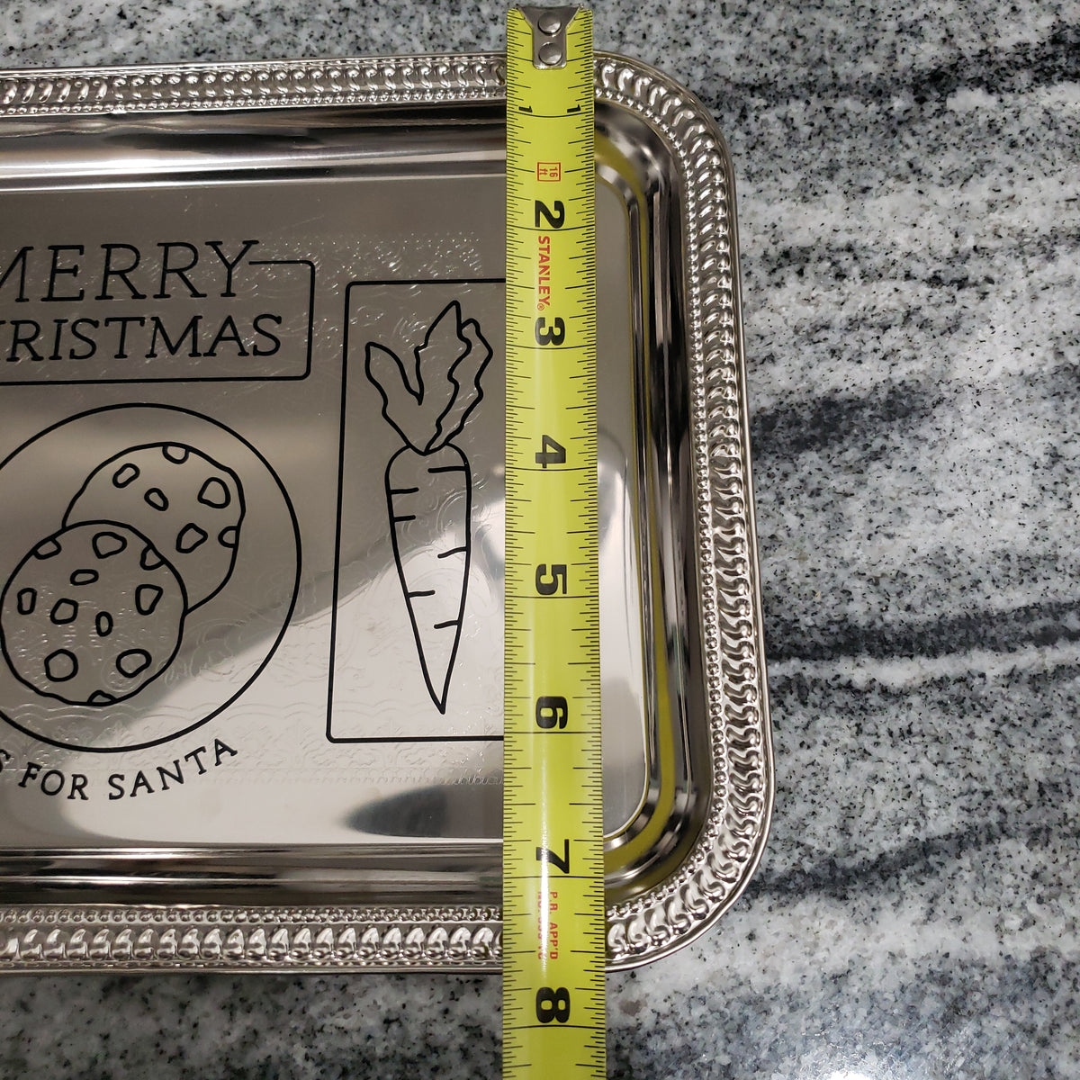 Pip Posh Design Merry Christmas Holiday Decorative Metal Tray Holiday Collection