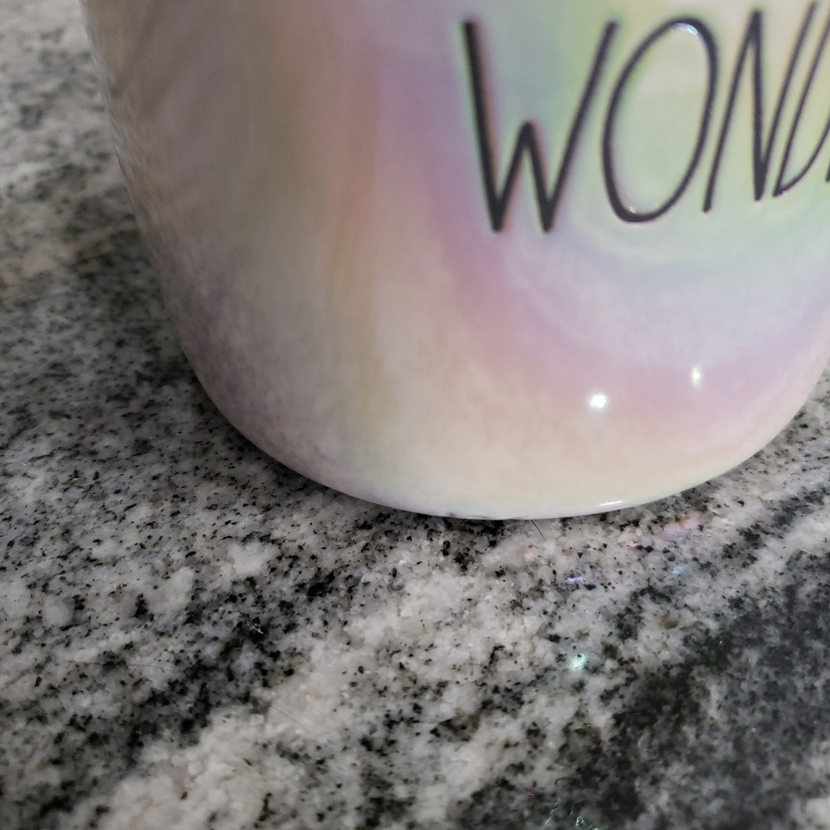 Rae Dunn &quot;Winter Wonderland&quot; White Iridescent Small Canister Holiday Collection