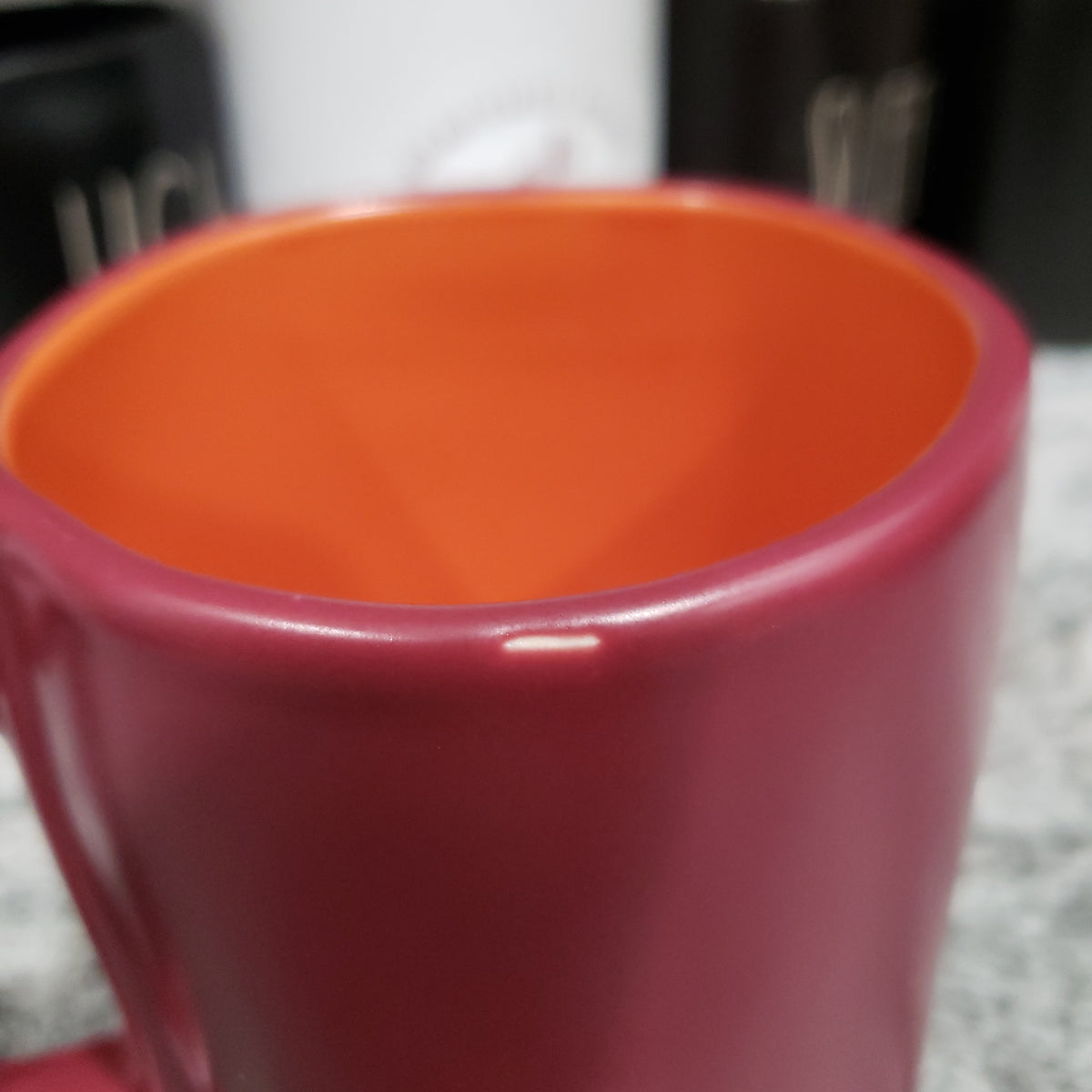 Rae Dunn &quot;Fallin&#39; For You&quot; Maroon Mug Collection