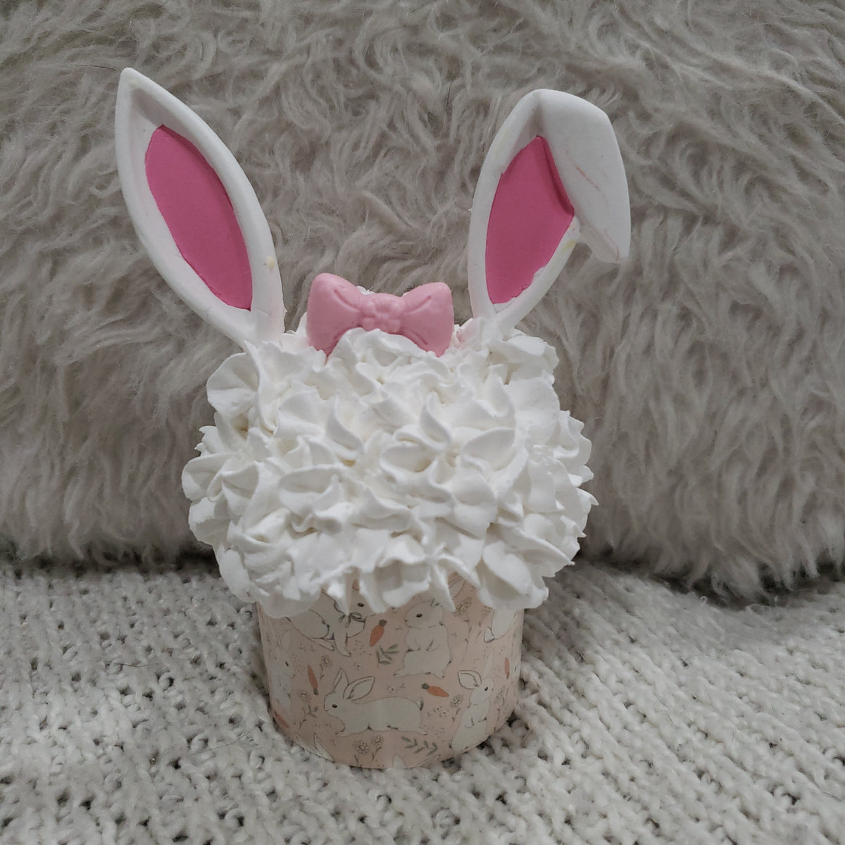 Pip Posh Design Faux Sweet Décor Bunny Ears Cupcake Assortment Set Of 2
