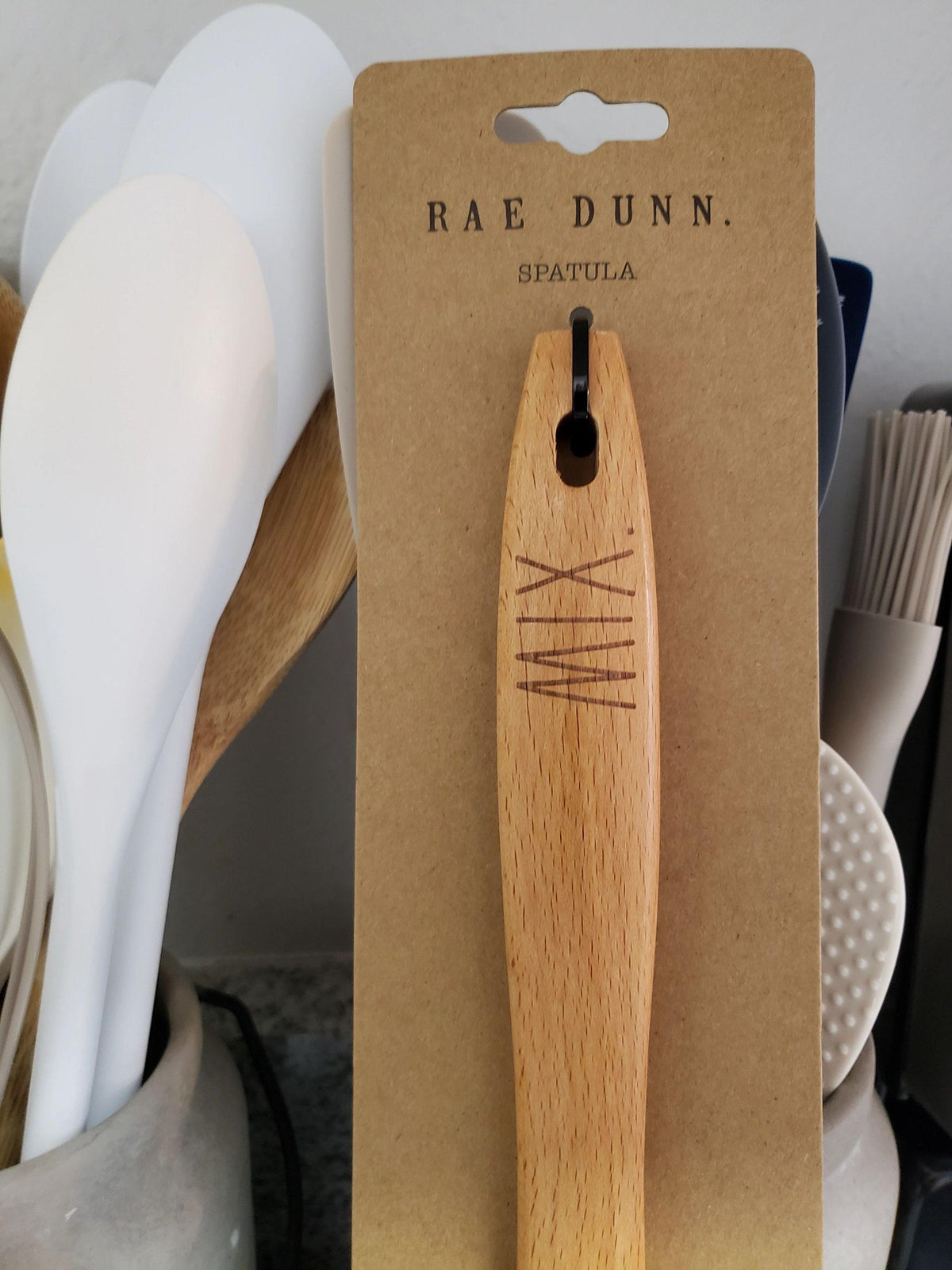 Rae Dunn &quot;Mix&quot; Black Spatula