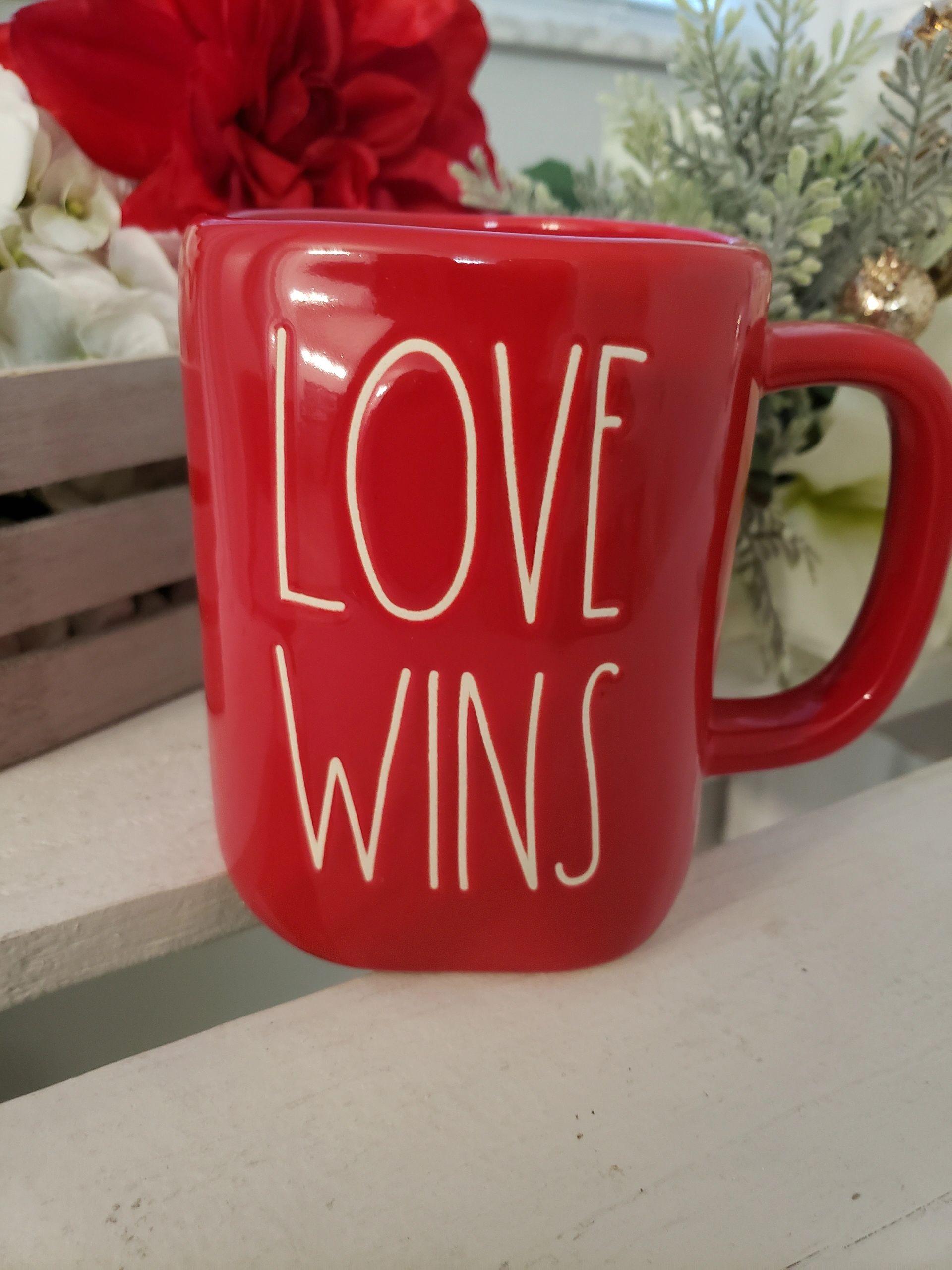 Rae Dunn "Love Wins" Red Mug Collection