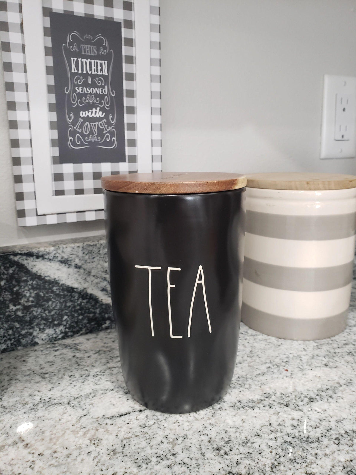 Rae Dunn &quot;TEA&quot; Black Cellar Collection