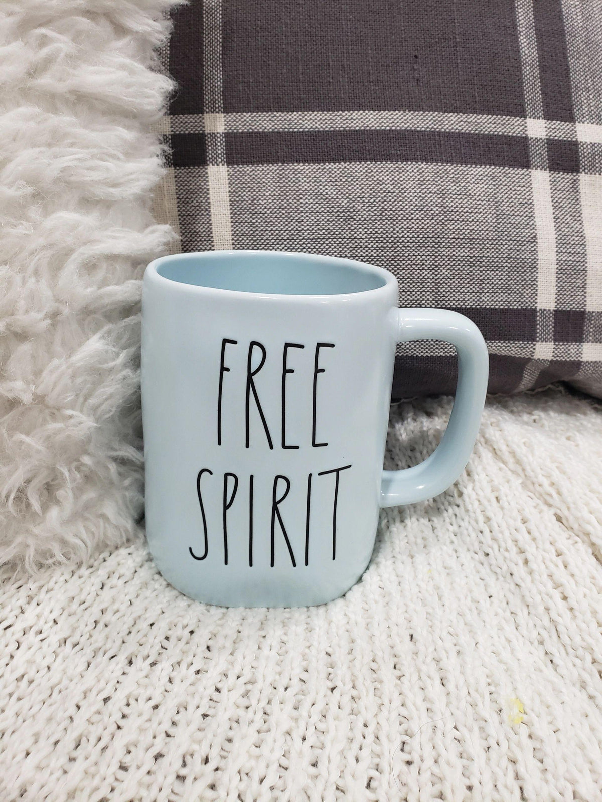 Rae Dunn &quot;FREE SPIRIT&quot; Powder Blue Mug Collection