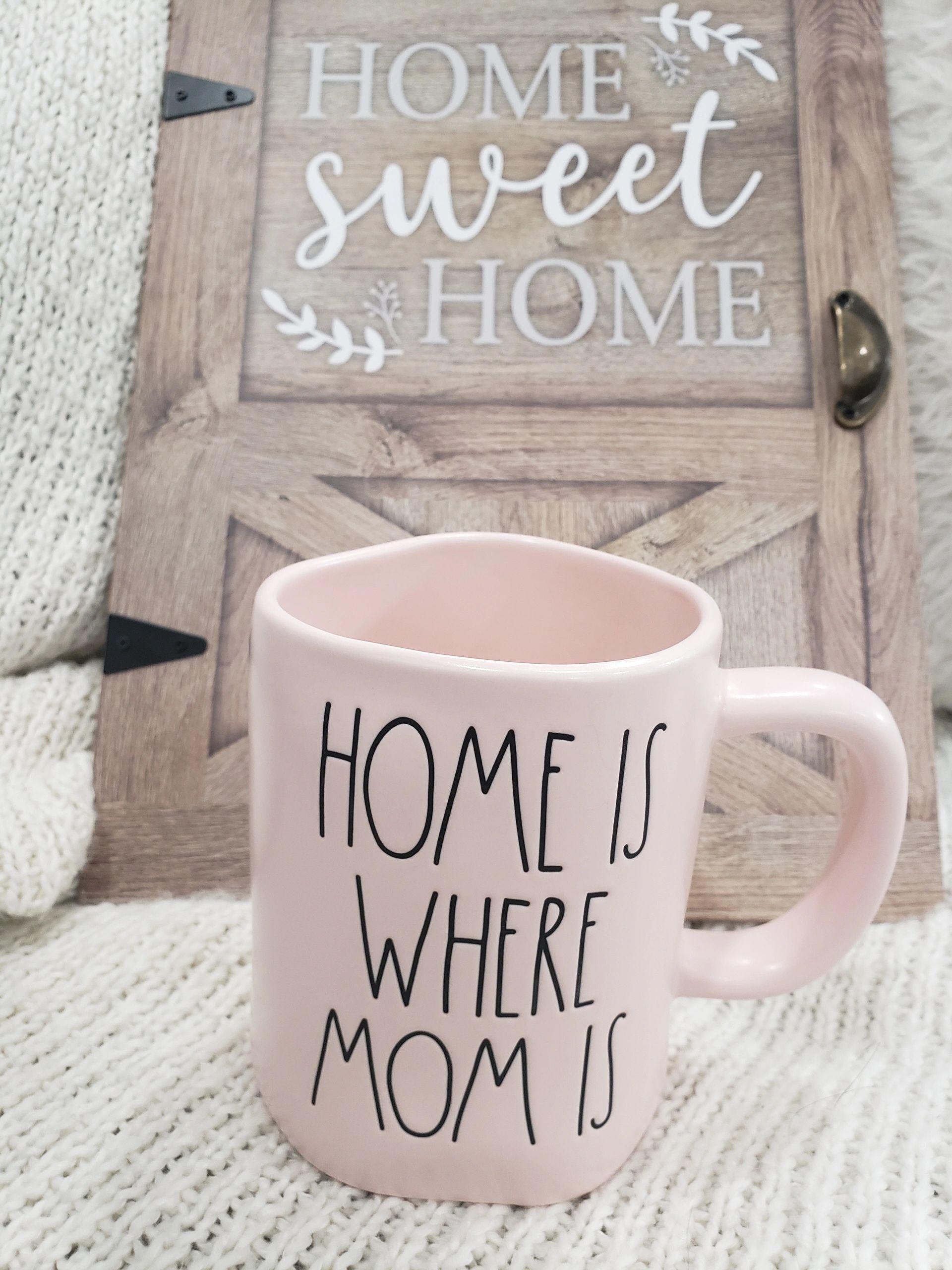 Rae Dunn Home Is Where Mom Is Powder Pink Mug Collection