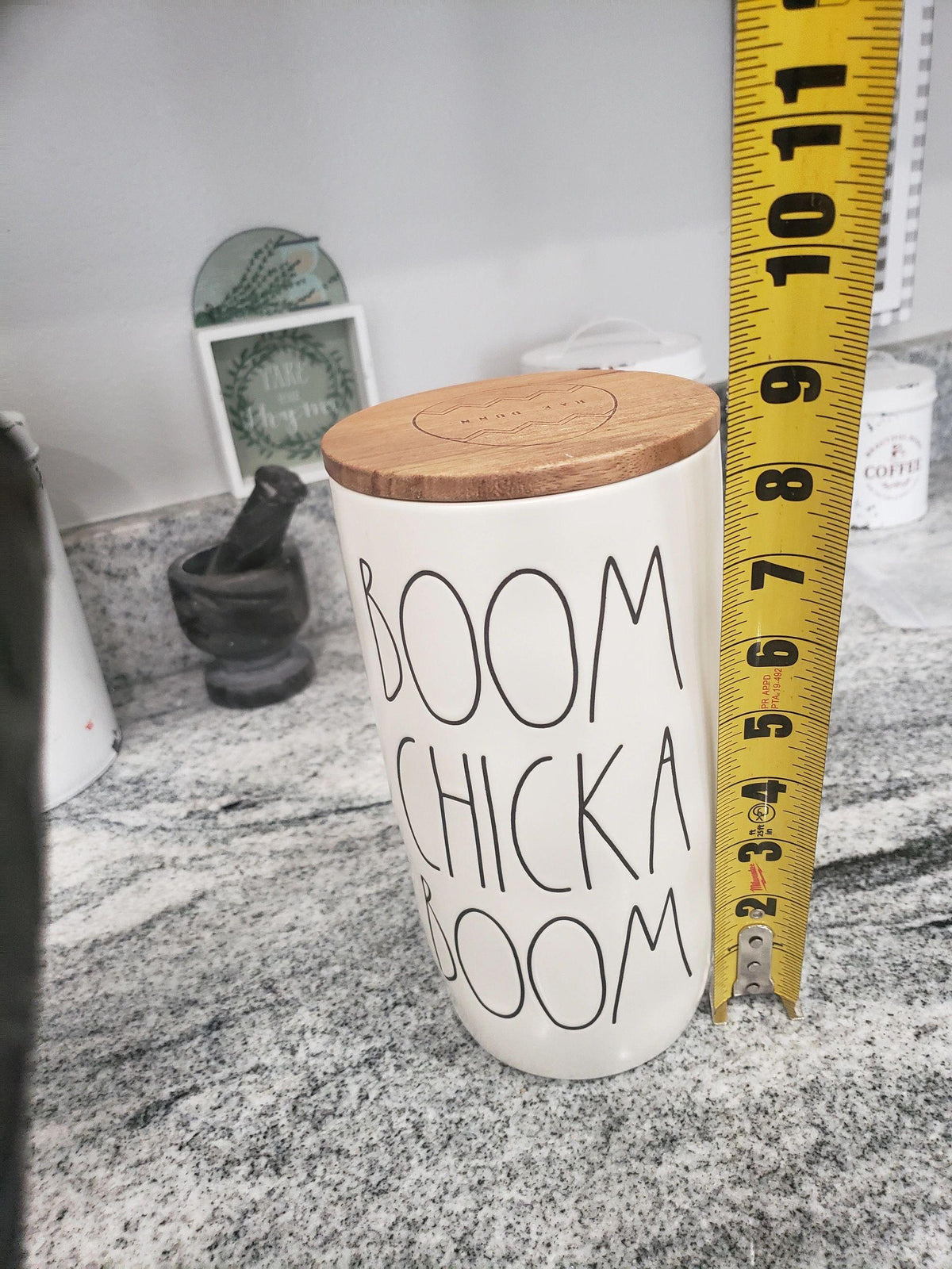 Rae Dunn &quot;BOOM CHICKA BOOM&quot; White Cellar Collection