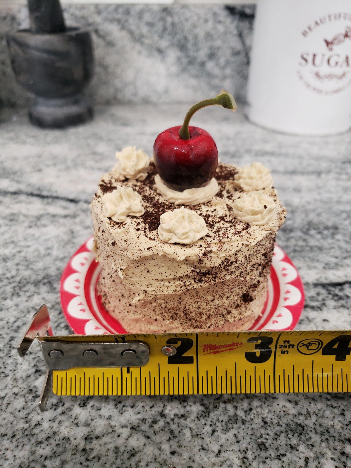 Pip Posh Design Faux Sweet Décor Mini &quot;Cherry Coffee Cake&quot; Collection