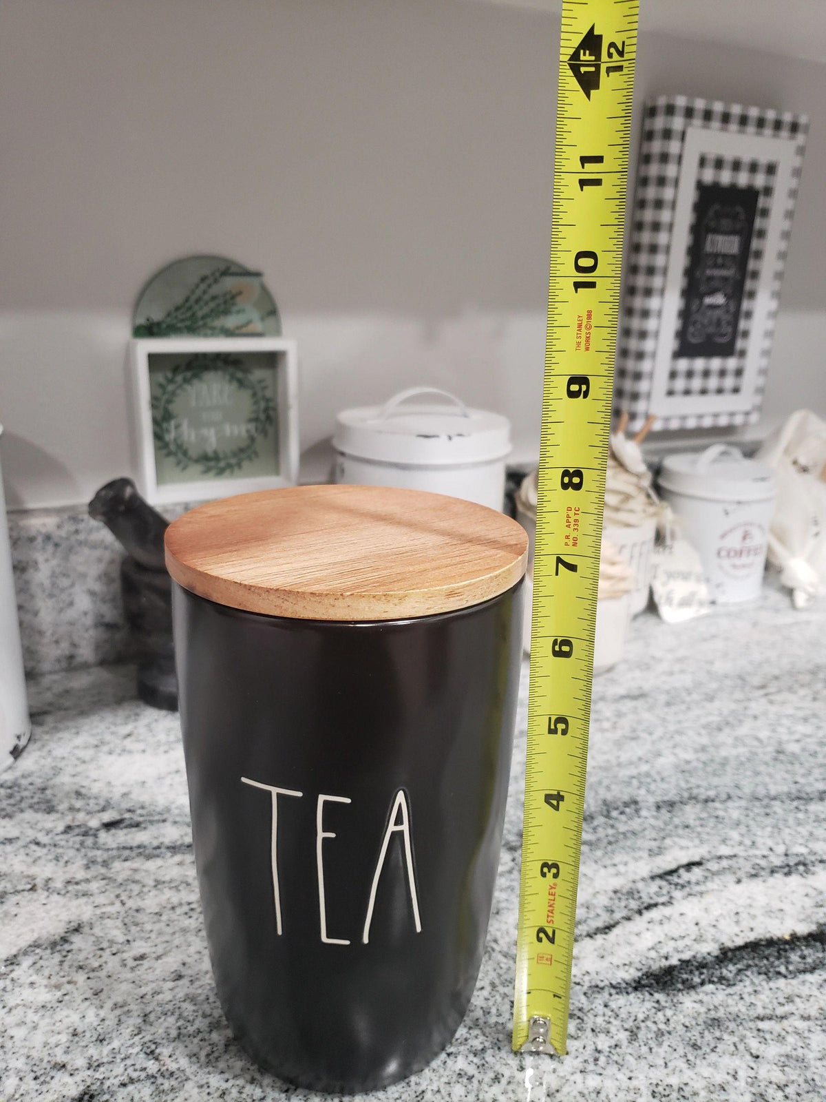 Rae Dunn &quot;TEA&quot; Black Cellar Collection