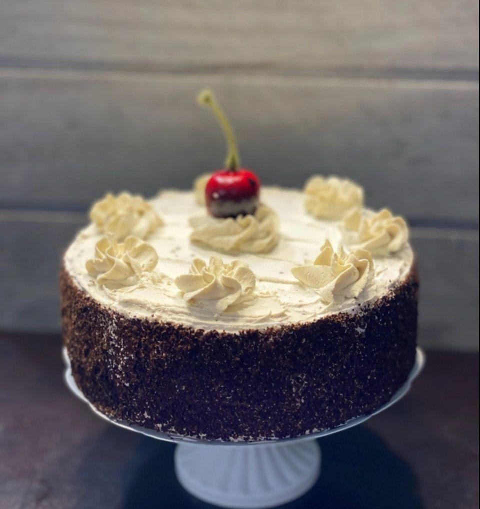 Pip Posh Design Faux Sweet Décor Ivory Cherry Coffee Cake Collection