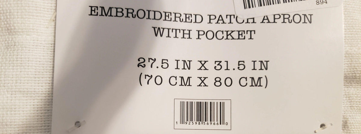 Rae Dunn &quot;Cook&quot; Embroidered White Kitchen Apron