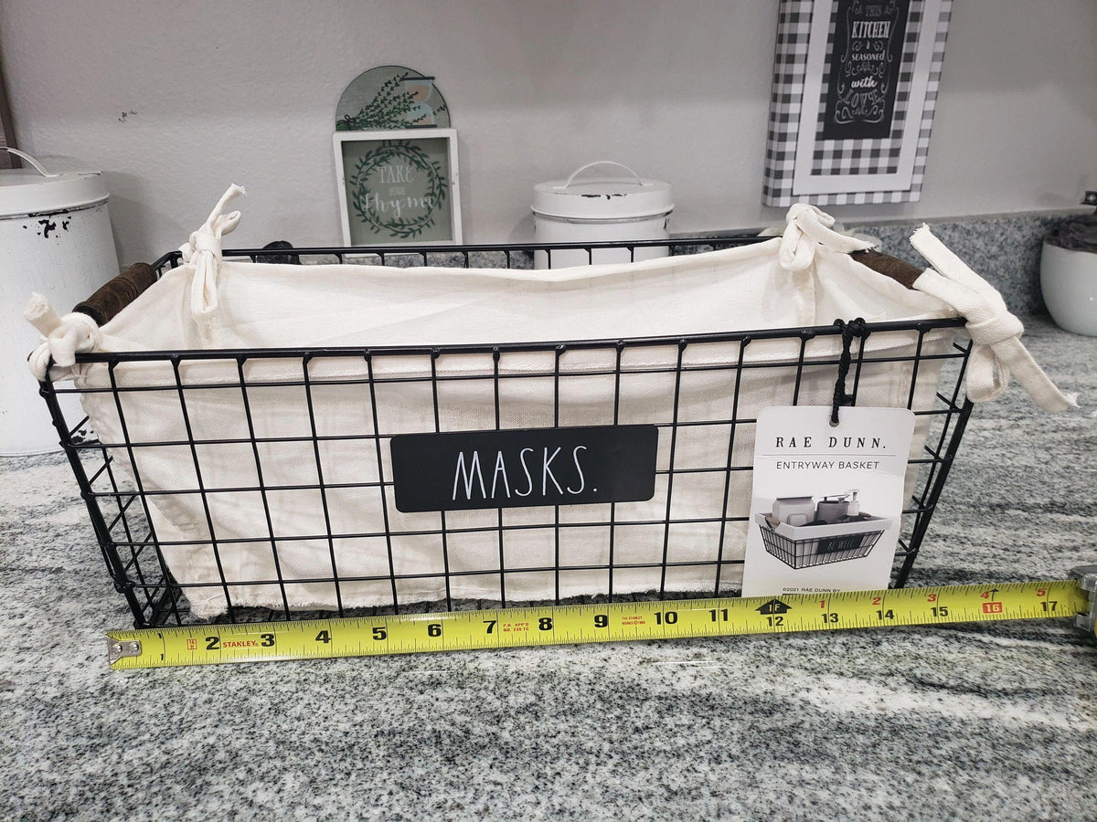 Rae Dunn Mask Entryway Basket