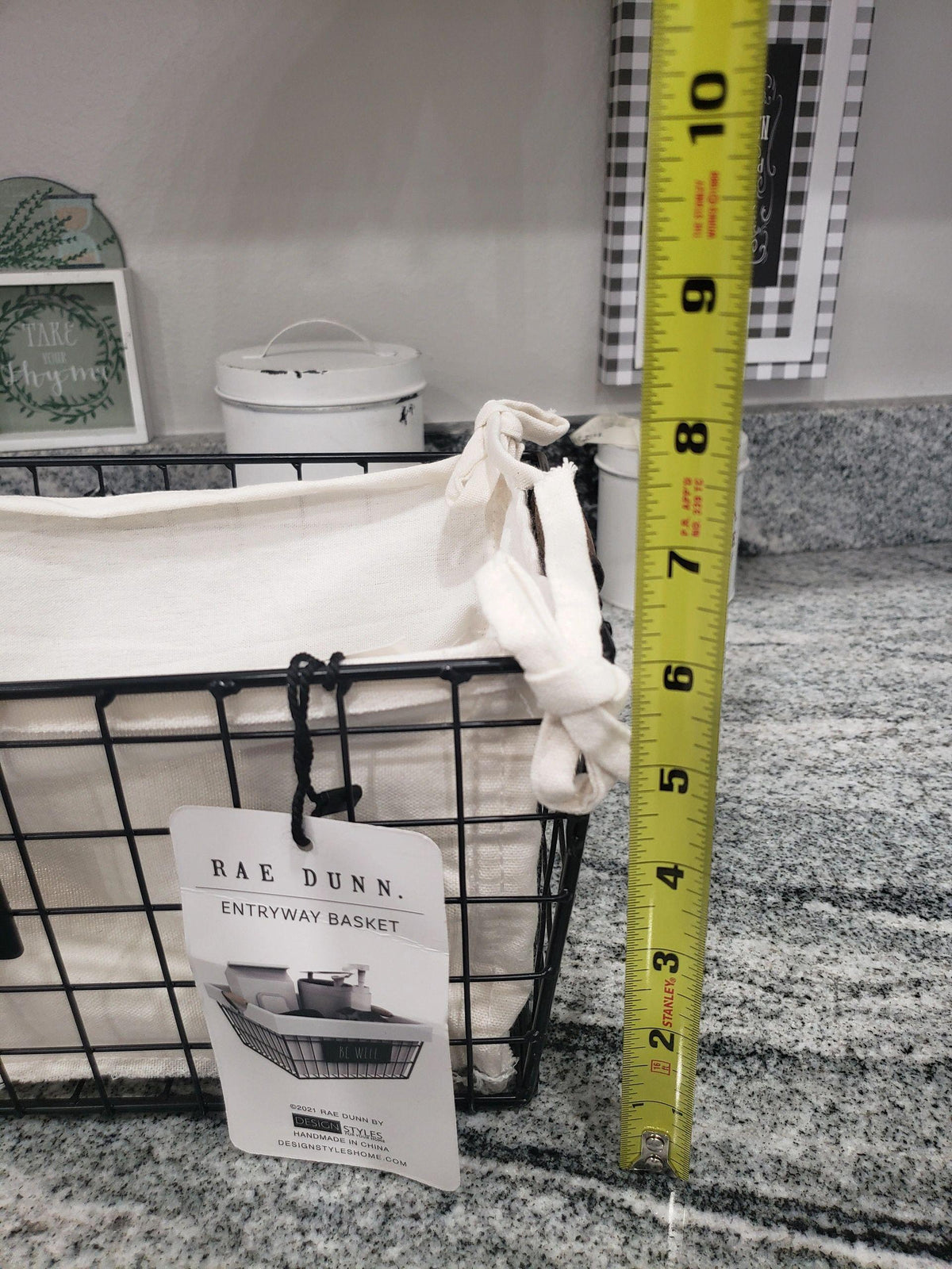 Rae Dunn Mask Entryway Basket