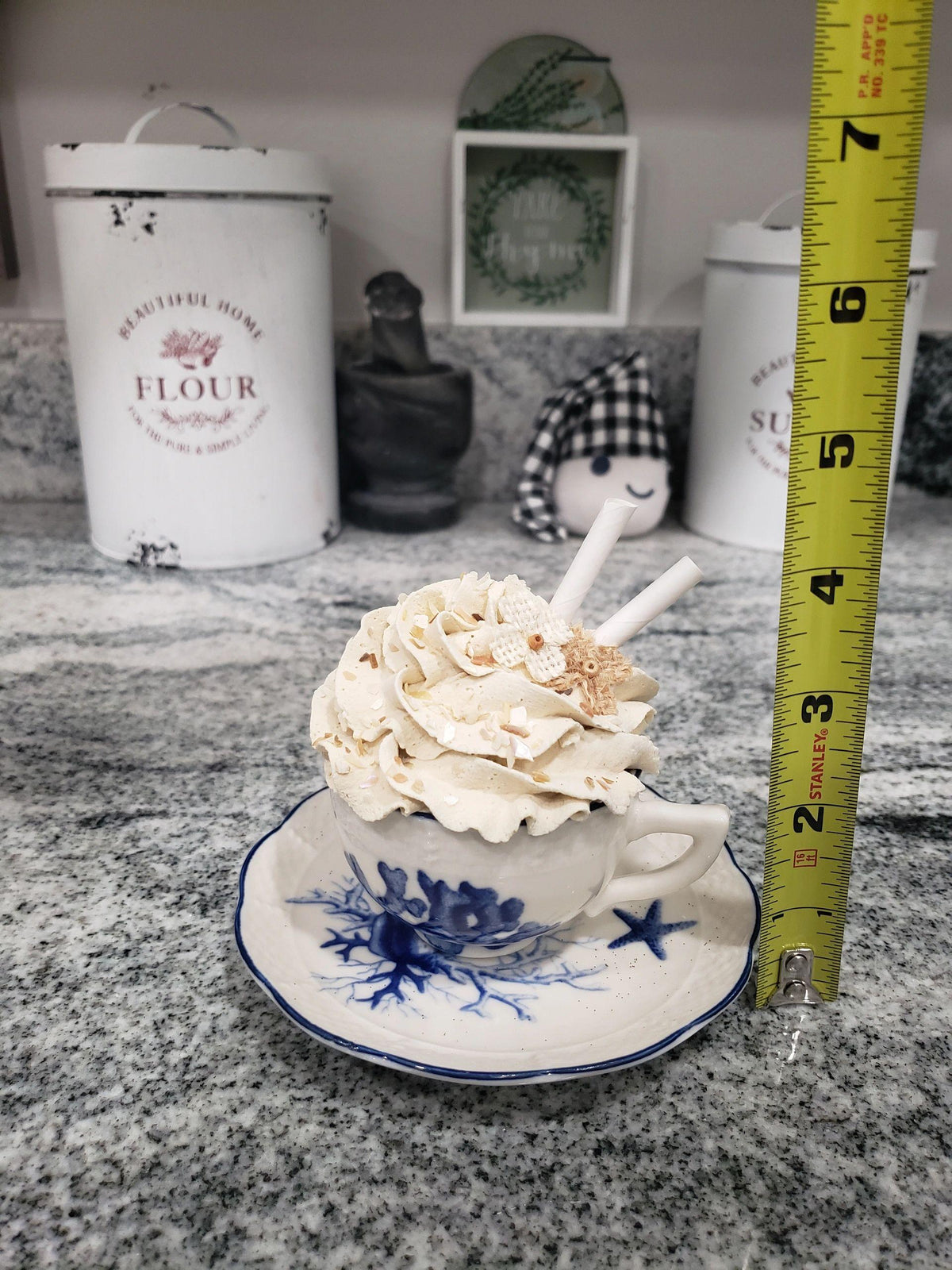 Pip Posh Design Faux Sweet Décor Mini Seashell Tea Cup Collection