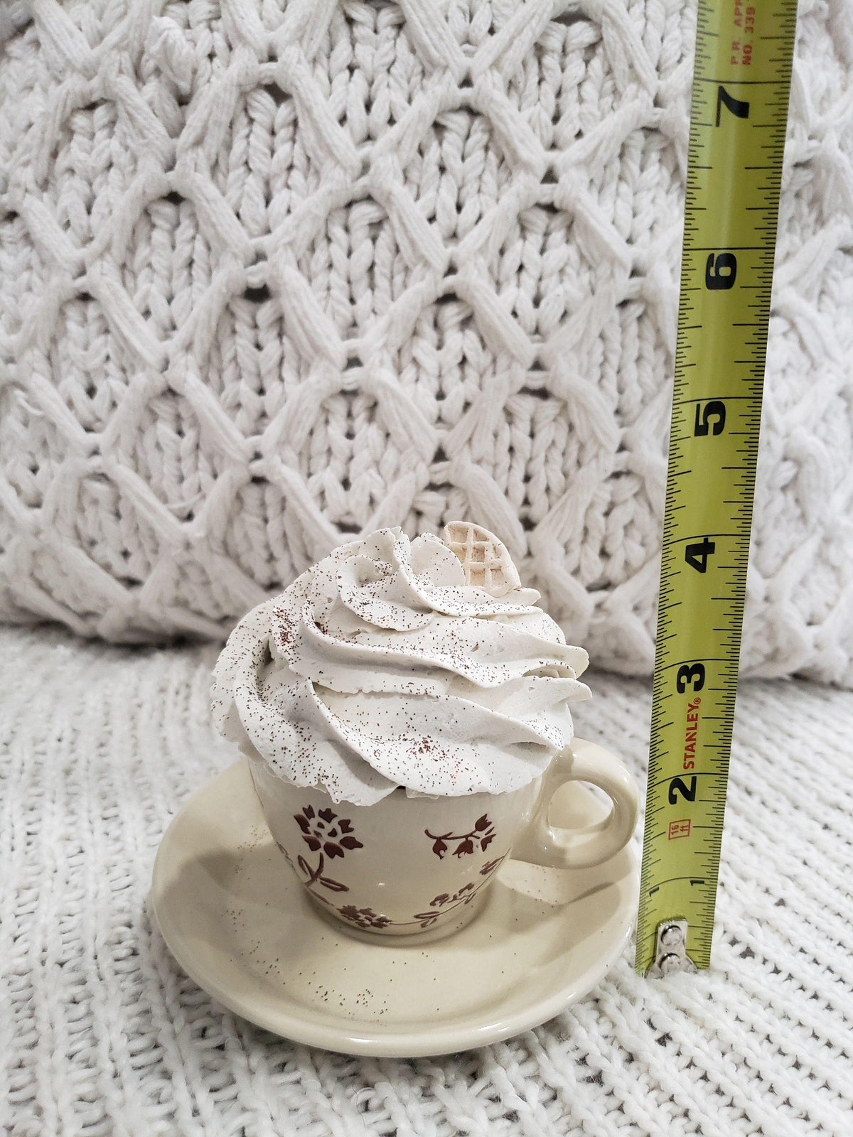 Pip Posh Design Faux Sweet Décor Mini Whipped Vanilla Oreo Tea Cup Collection