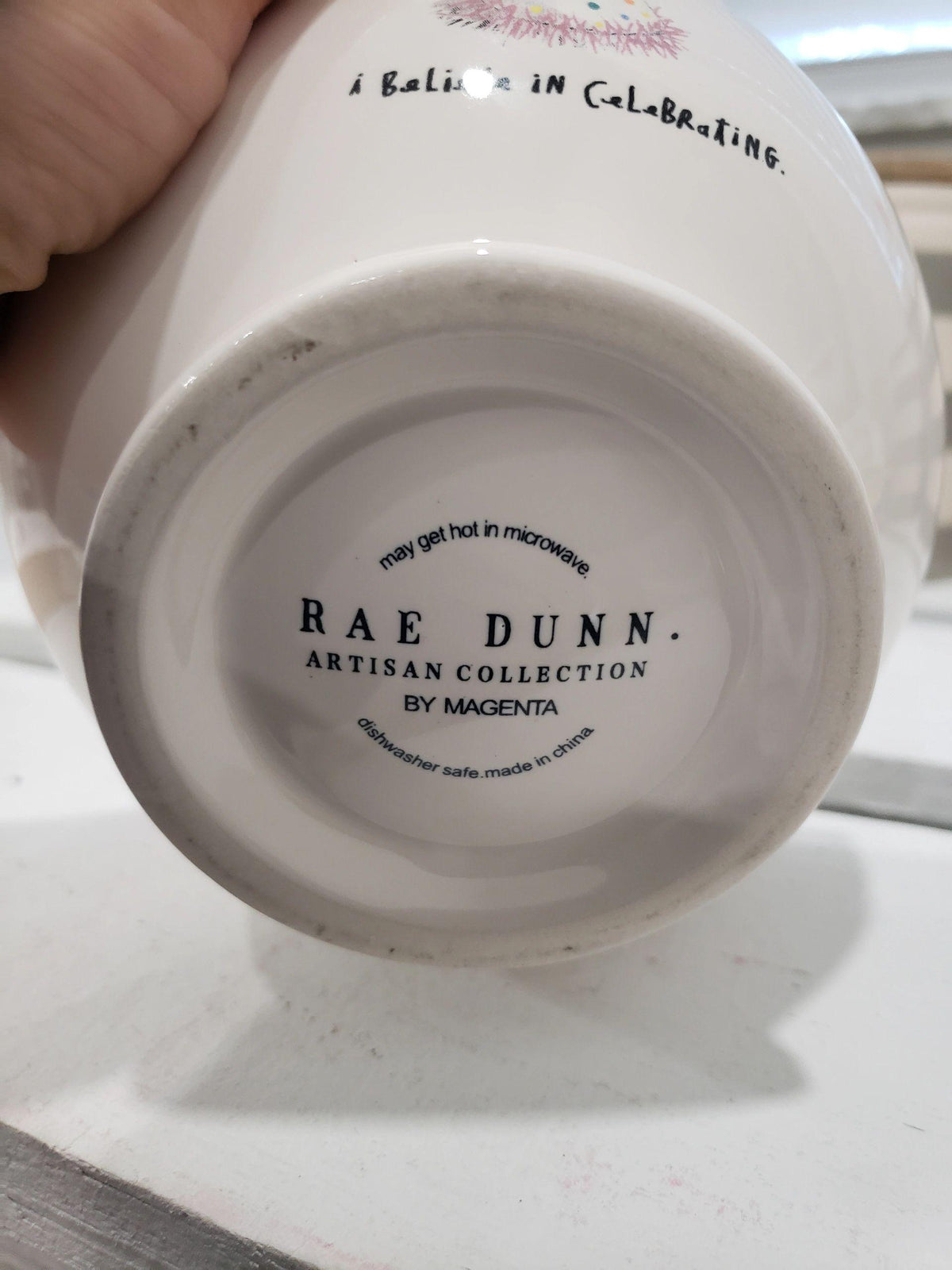 Rae Dunn &quot;Believe in Celebrating&quot; Bowl &amp; Pip Posh Designs Faux Sweet Décor Vanilla Ice cream Bowl Dessert Collection