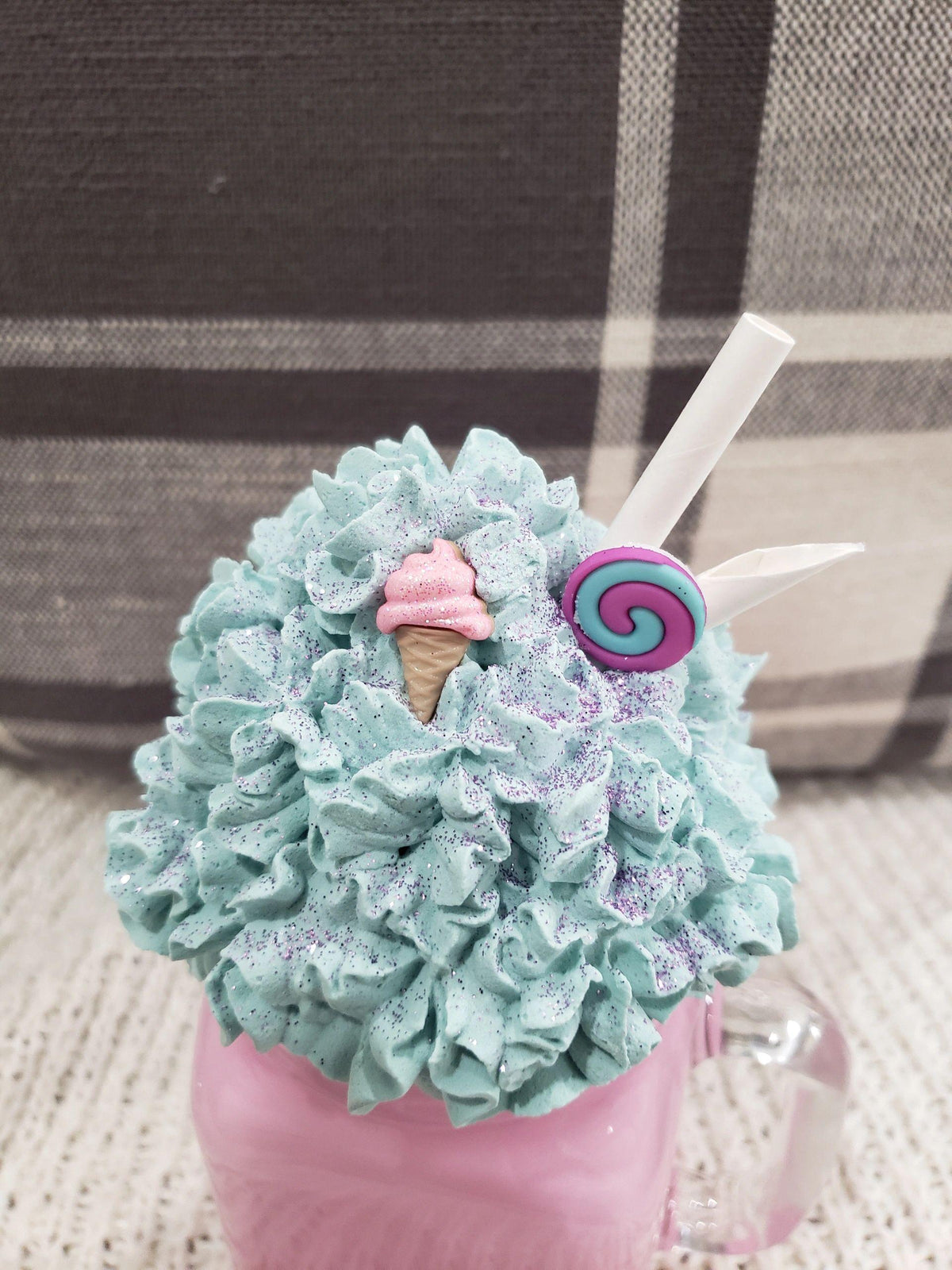 Pip Posh Design Faux Sweet Décor Whipped Cotton Candy Sundae Desert Collection
