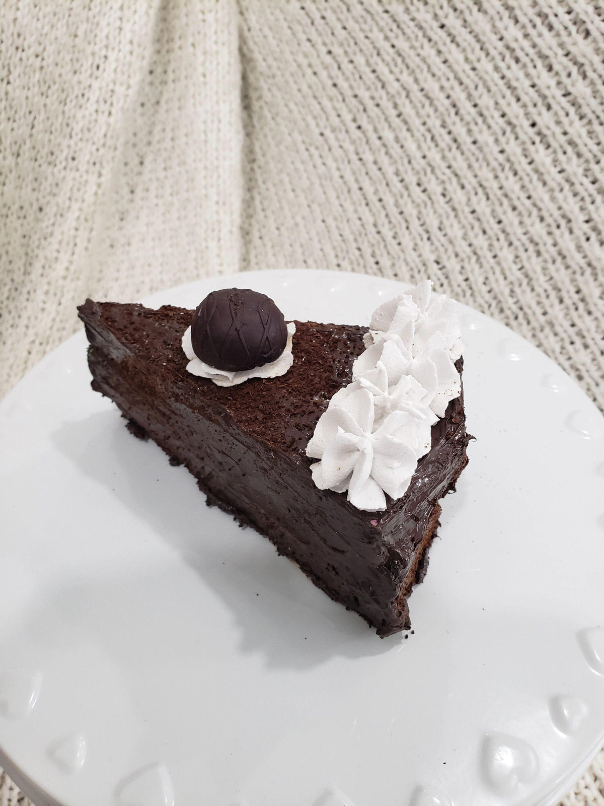 Pip Posh Design Faux Sweet Décor Double Chocolate Cake Slice