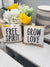 Pip Posh Original Design Free Spirit & Grow Love Rae Dunn Inspired Mini Tier Décor Pillows set of 2