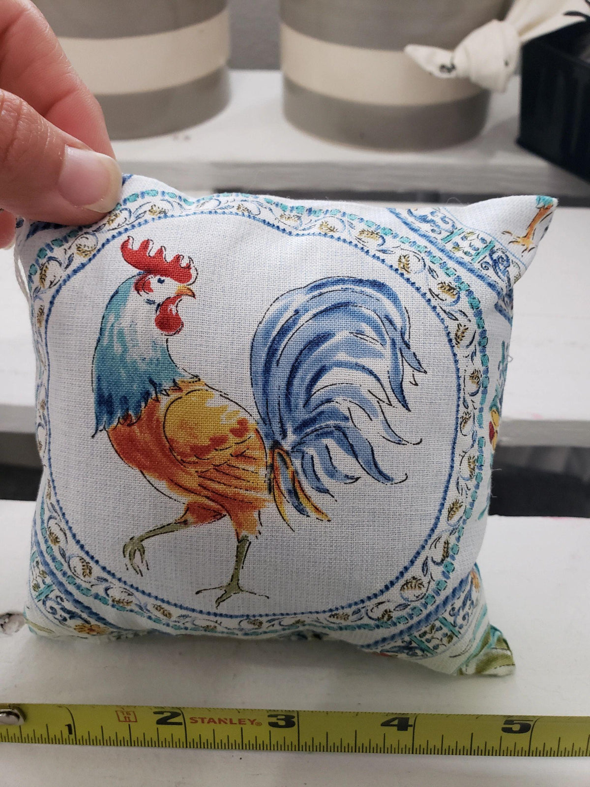 Pip Posh Farm House Farm Fresh - Rooster Rae Dunn Inspired Tier Décor Mini Pillow Set of 1