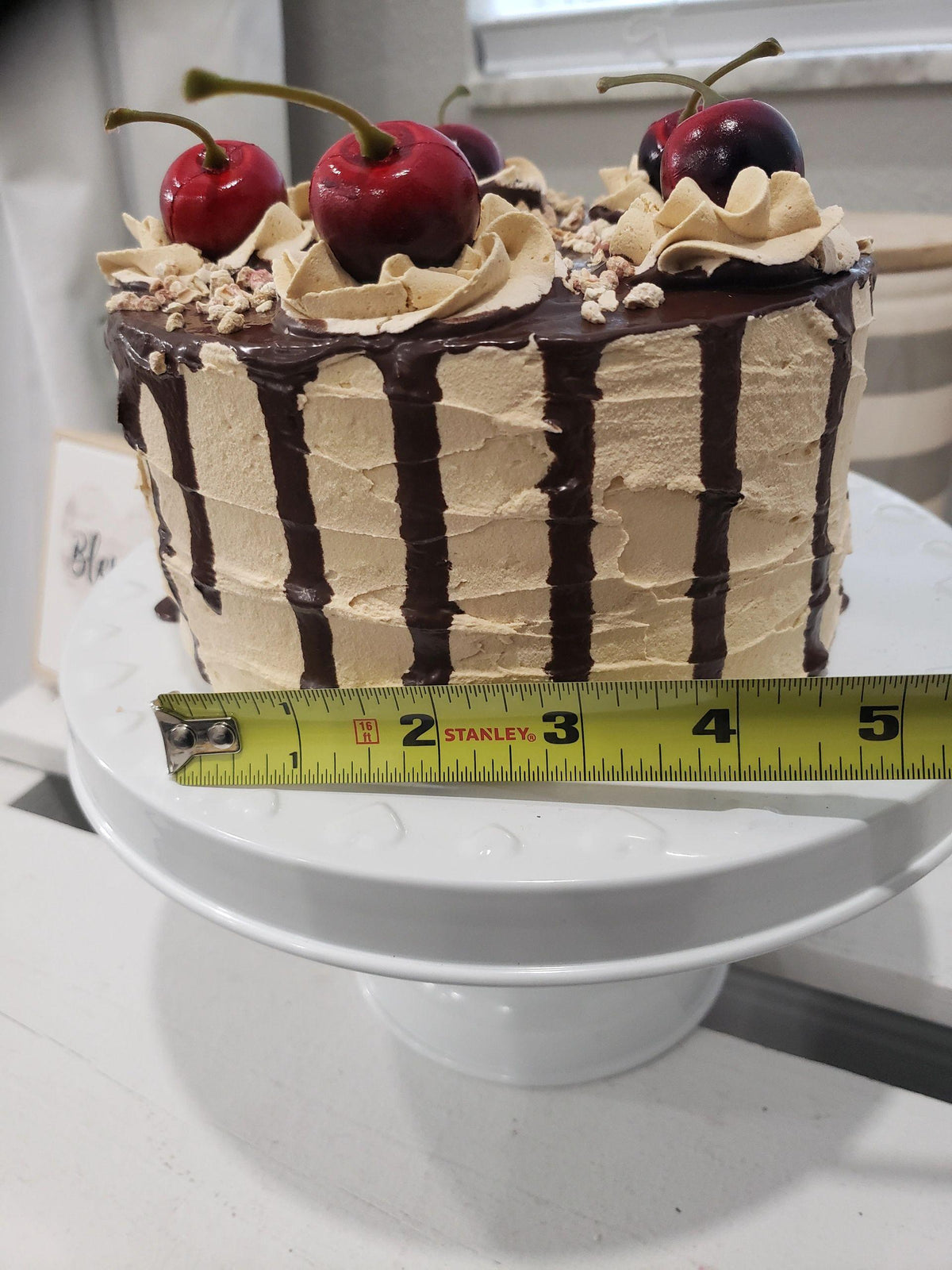 Pip Posh Design Faux Sweet Décor Chocolate Ivory Cherry Cake Collection