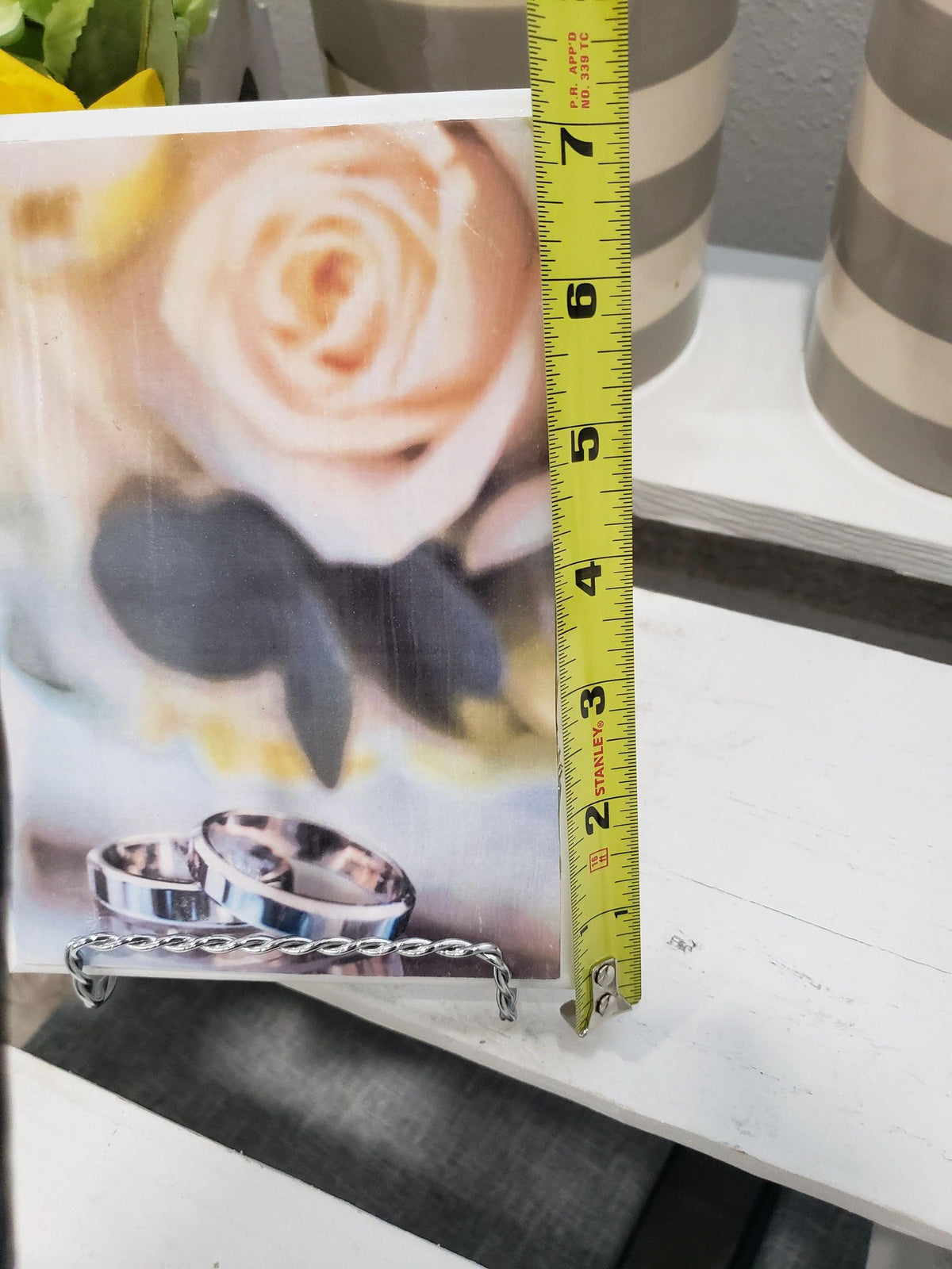 Pip Posh Original Design Wedding Table Top or Wall Décor &amp; Metal Stand