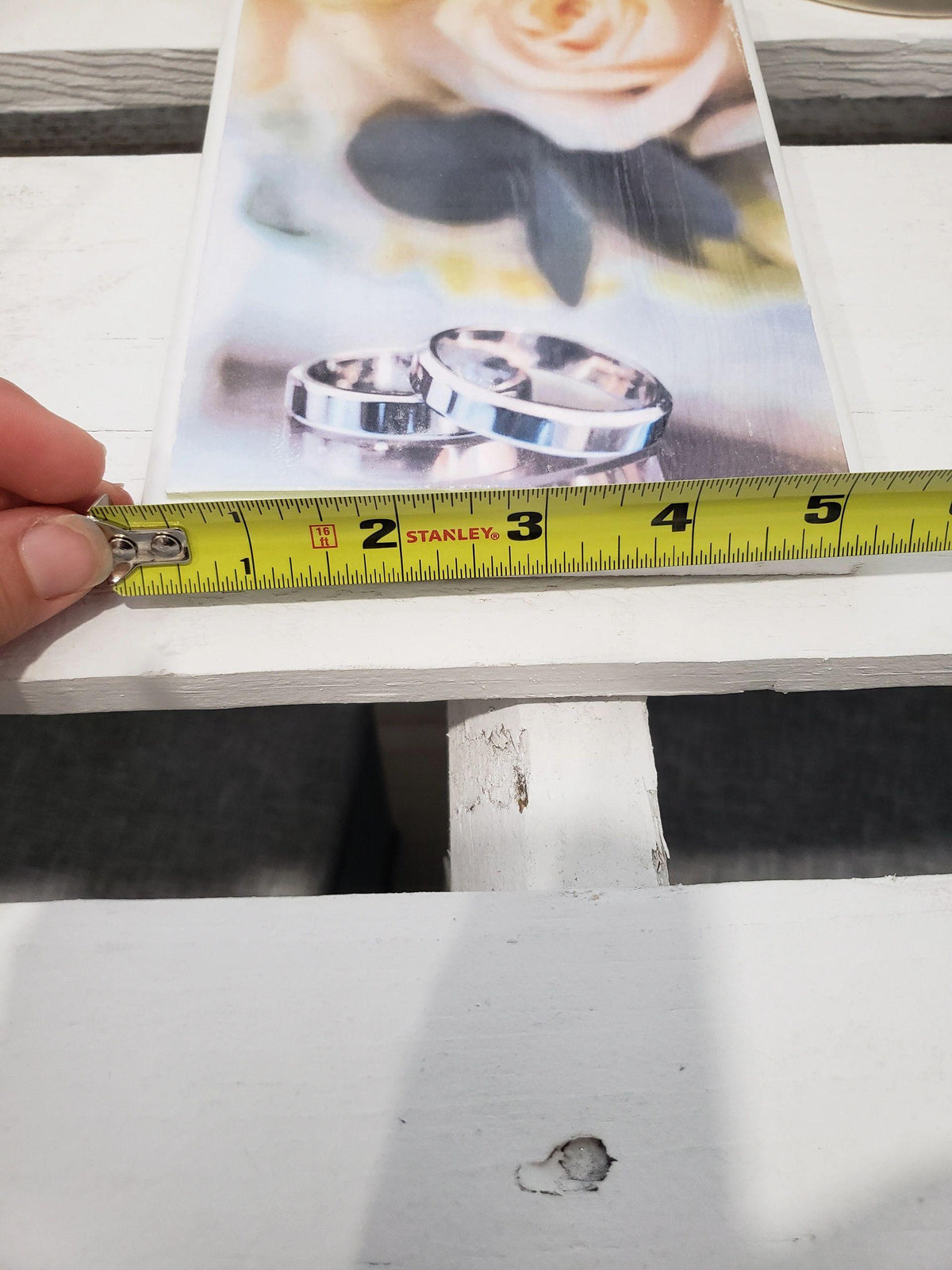 Pip Posh Original Design Wedding Table Top or Wall Décor &amp; Metal Stand