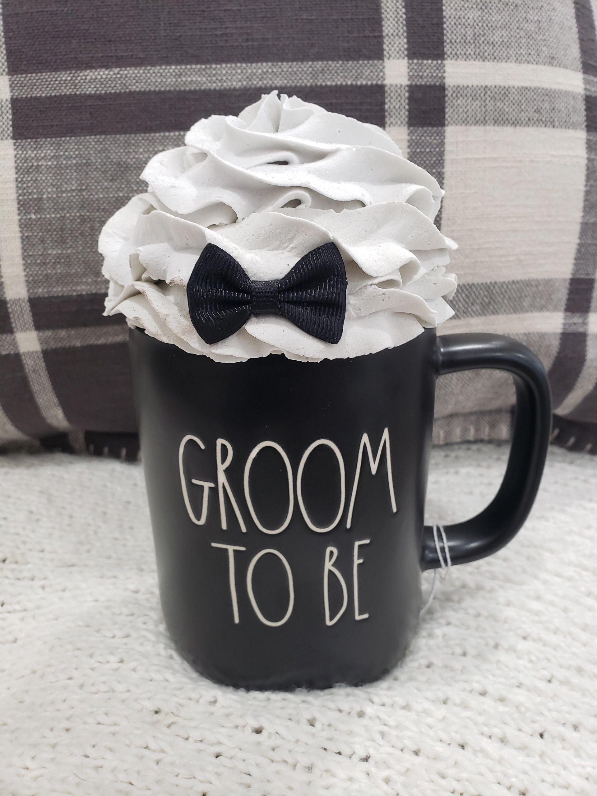 Rae Dunn "Groom To Be" Mug & Pip Posh Designs Faux Sweet Décor Whipped Topper Bridal Collection