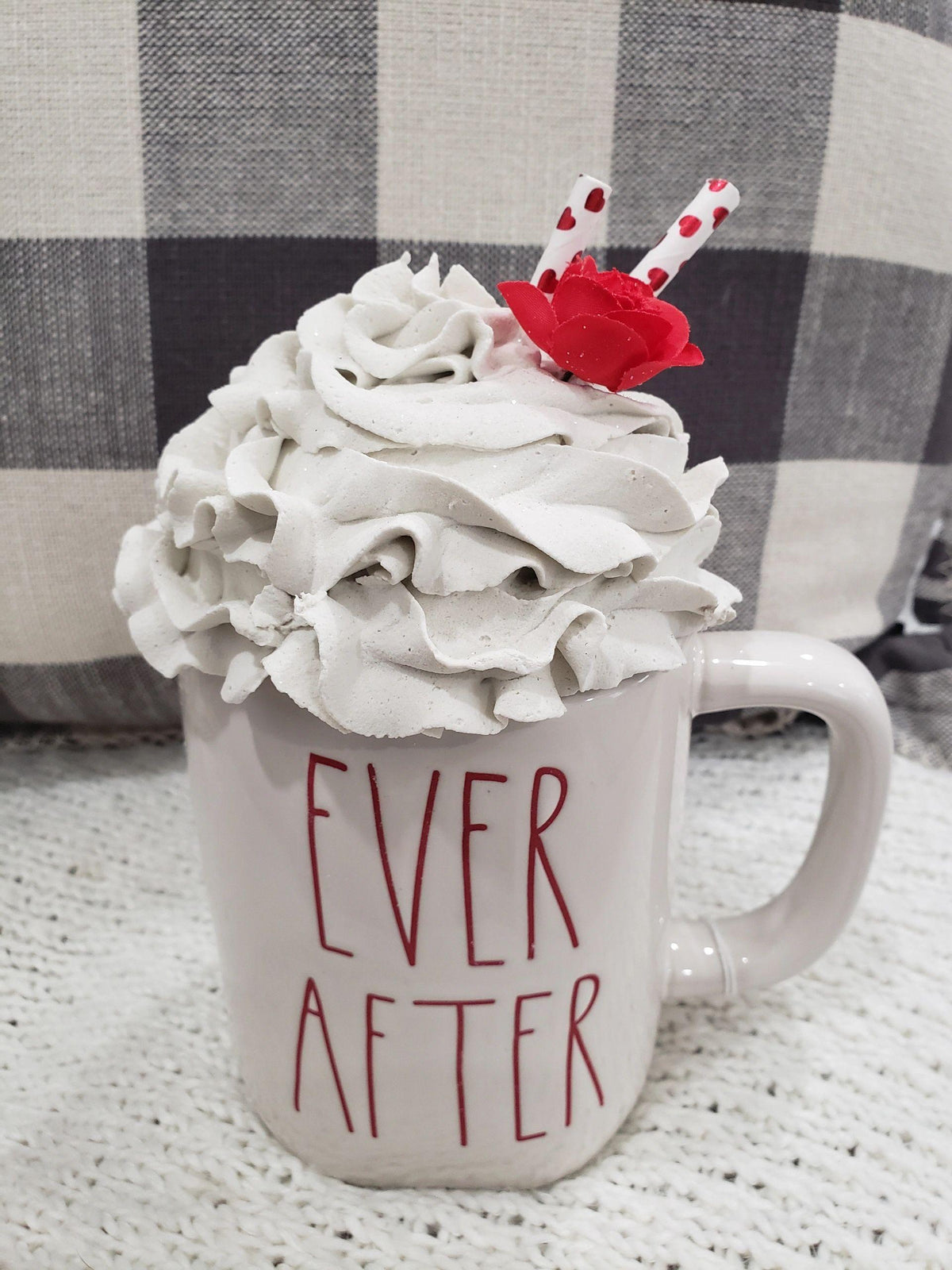 Rae Dunn &quot;Ever After&quot; Mug &amp; Pip Posh Designs Faux Sweet Décor Whipped Topper &amp; Mug