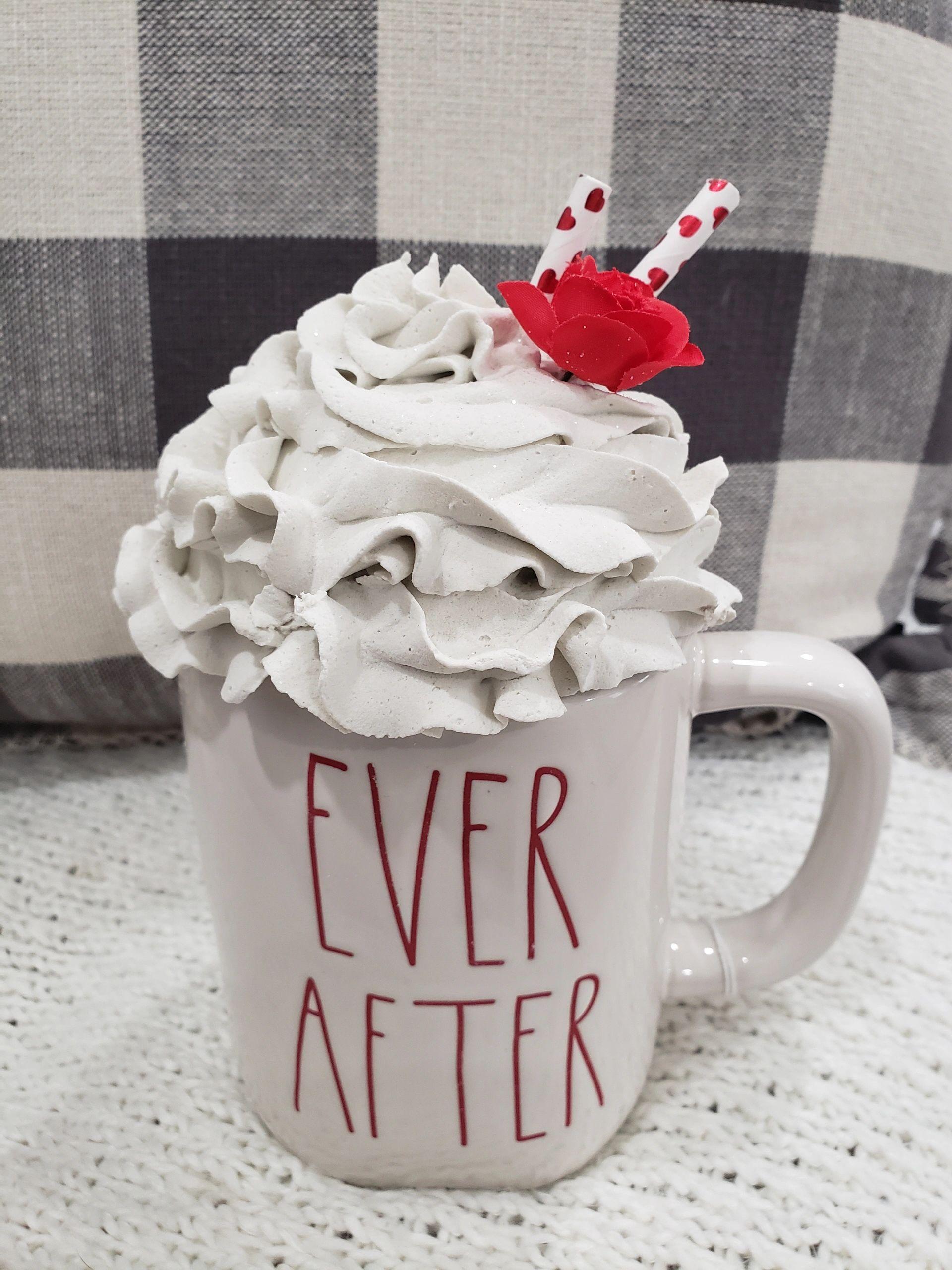 Rae Dunn "Ever After" Mug & Pip Posh Designs Faux Sweet Décor Whipped Topper & Mug