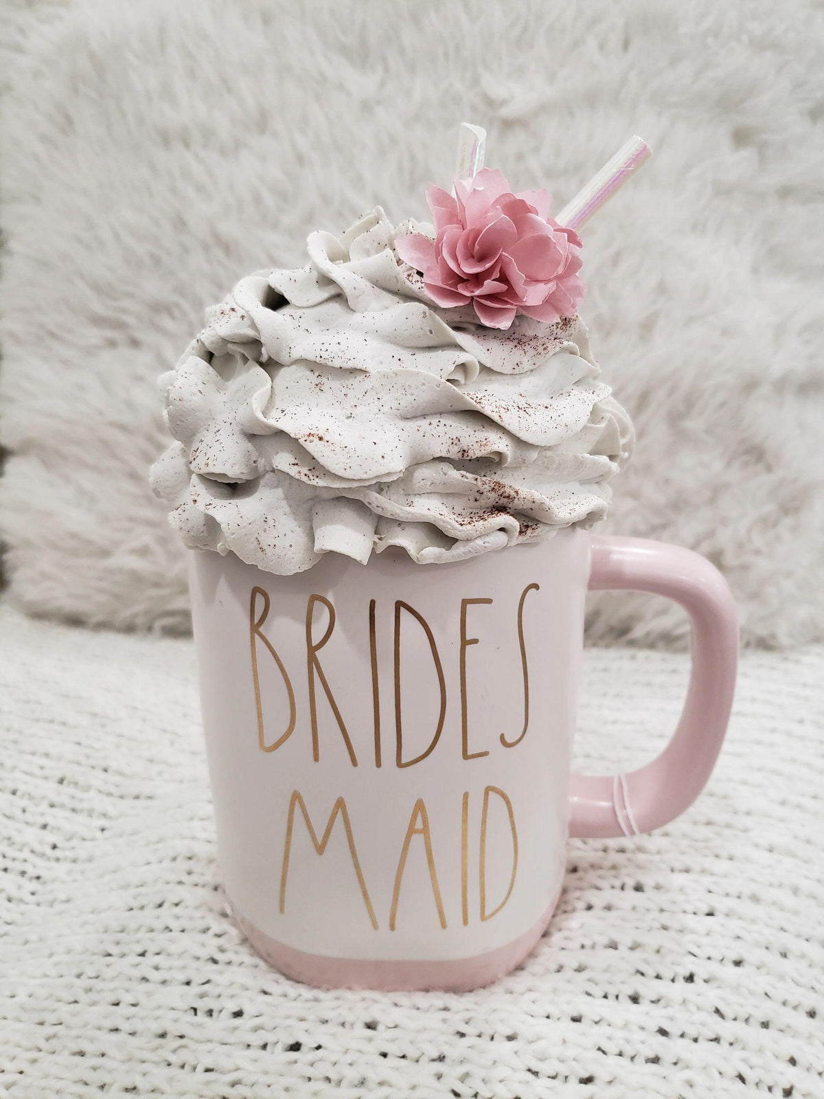 Rae Dunn &quot;Brides Maid&quot; Mug &amp; Pip Posh Designs Faux Sweet Décor Whipped Topper Bridal Collection
